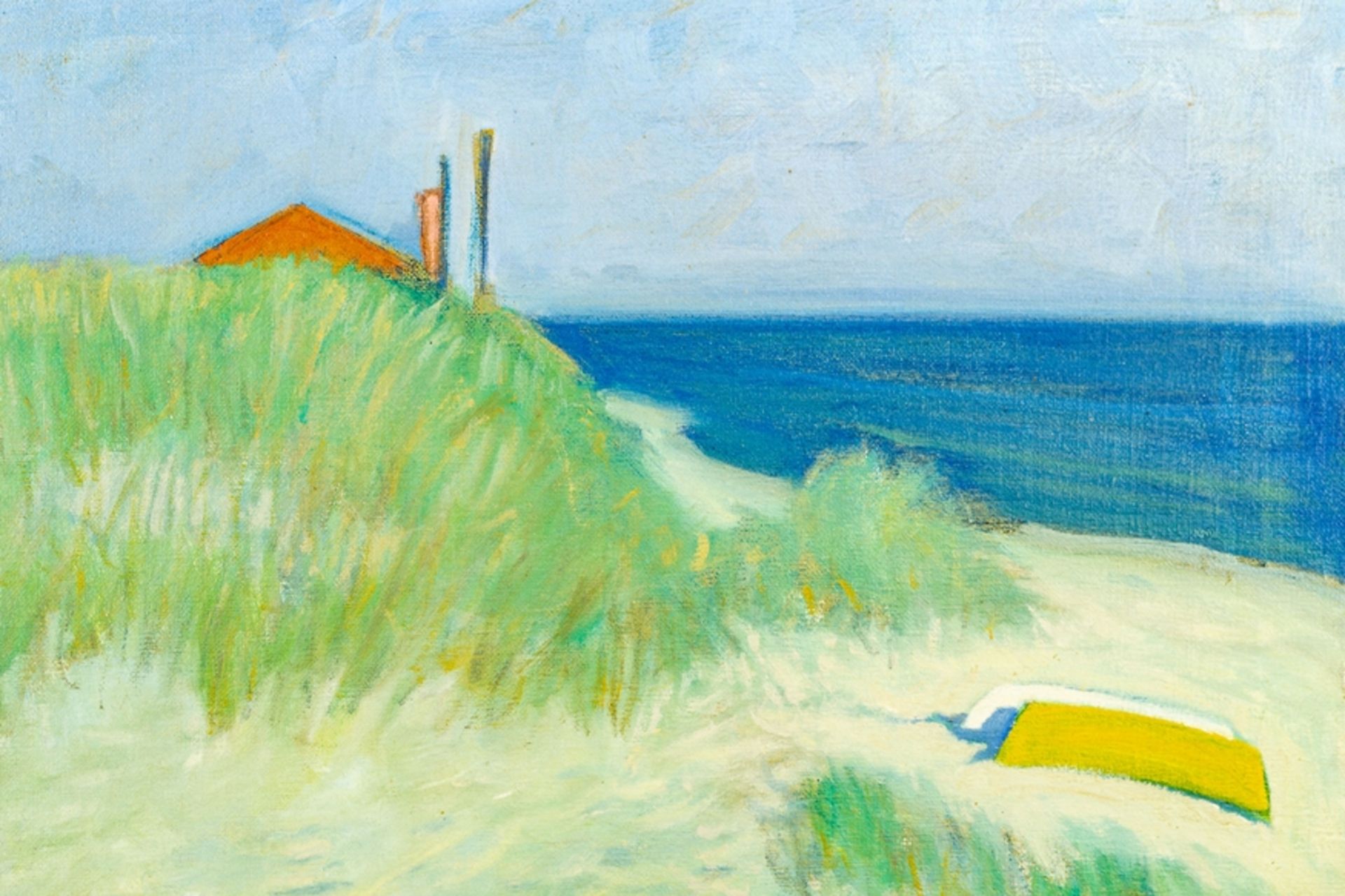 "Strandszene", Gemälde des PAUL BAAK (1912 - 1994), Öl auf Leinwand, ca. 50 x 6 - Image 3 of 5