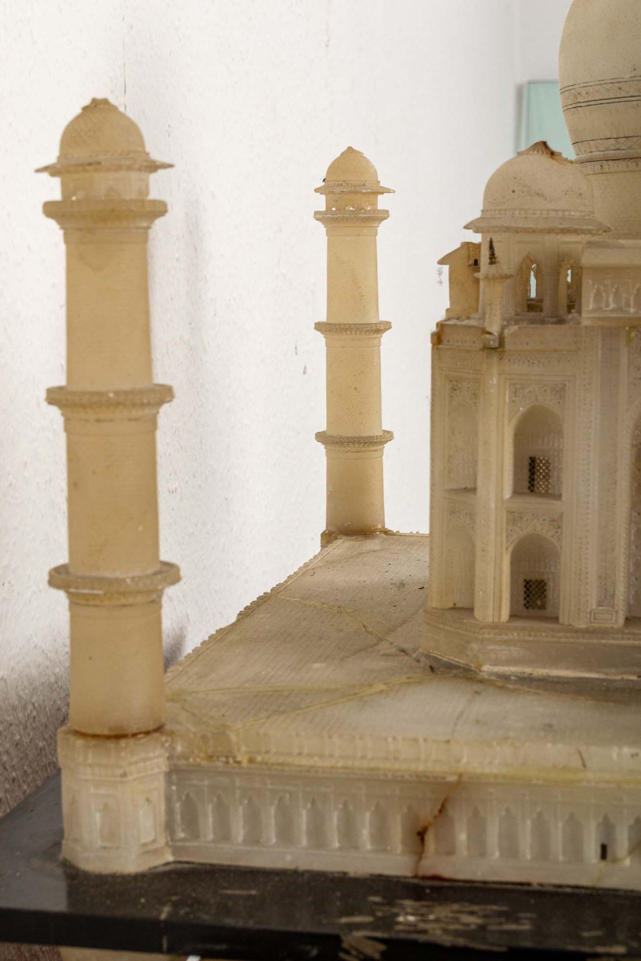 Seltenes Tischmodell des "TAJ MAHAL" (Tadsch Mahal), Agra/Indien um 1880/90, Al - Bild 13 aus 23