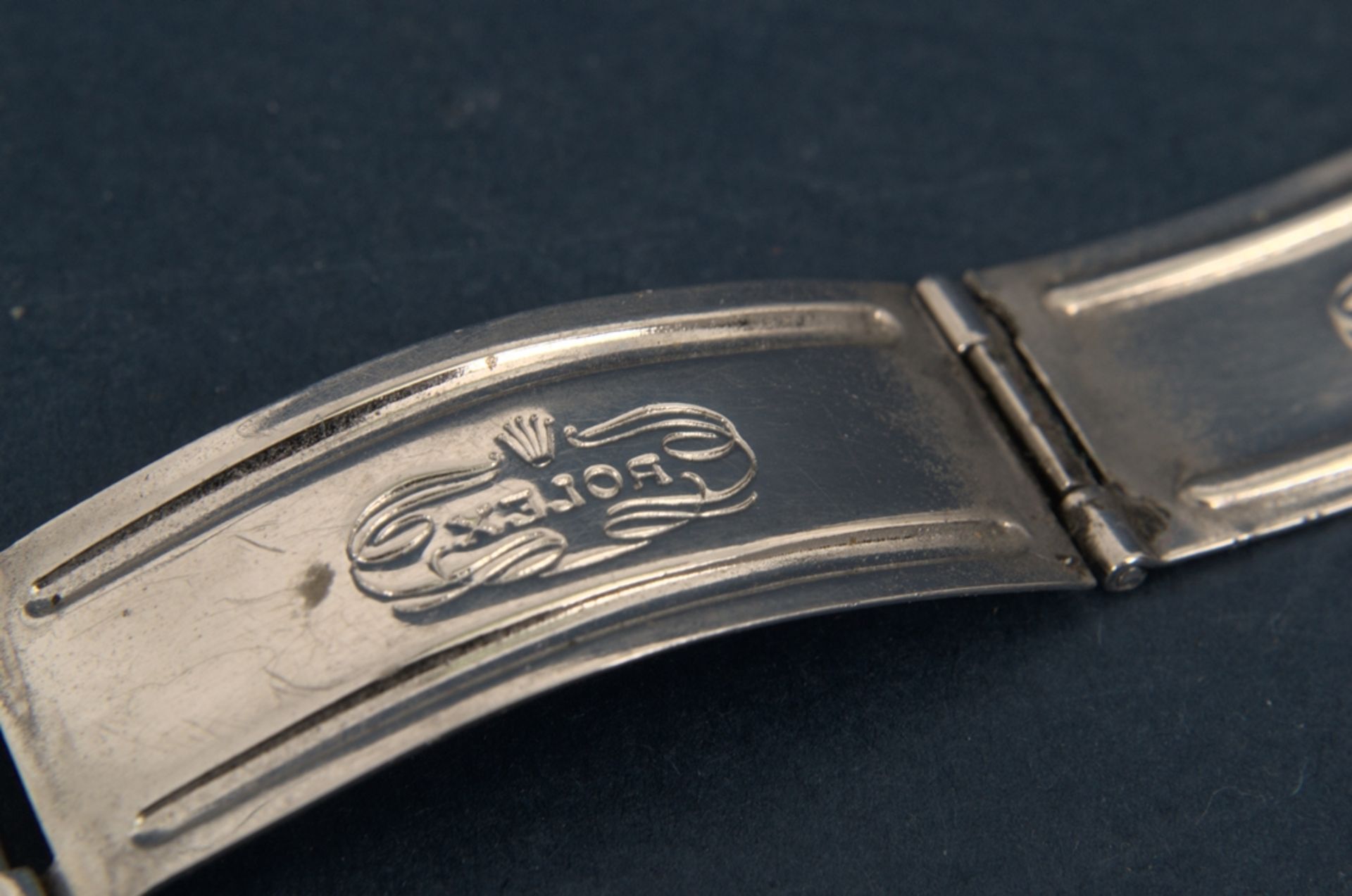 Rolex-Gliederarmband mit Faltschließe der wohl 1960er/70er Jahre, Stahl. Max. G - Image 5 of 12