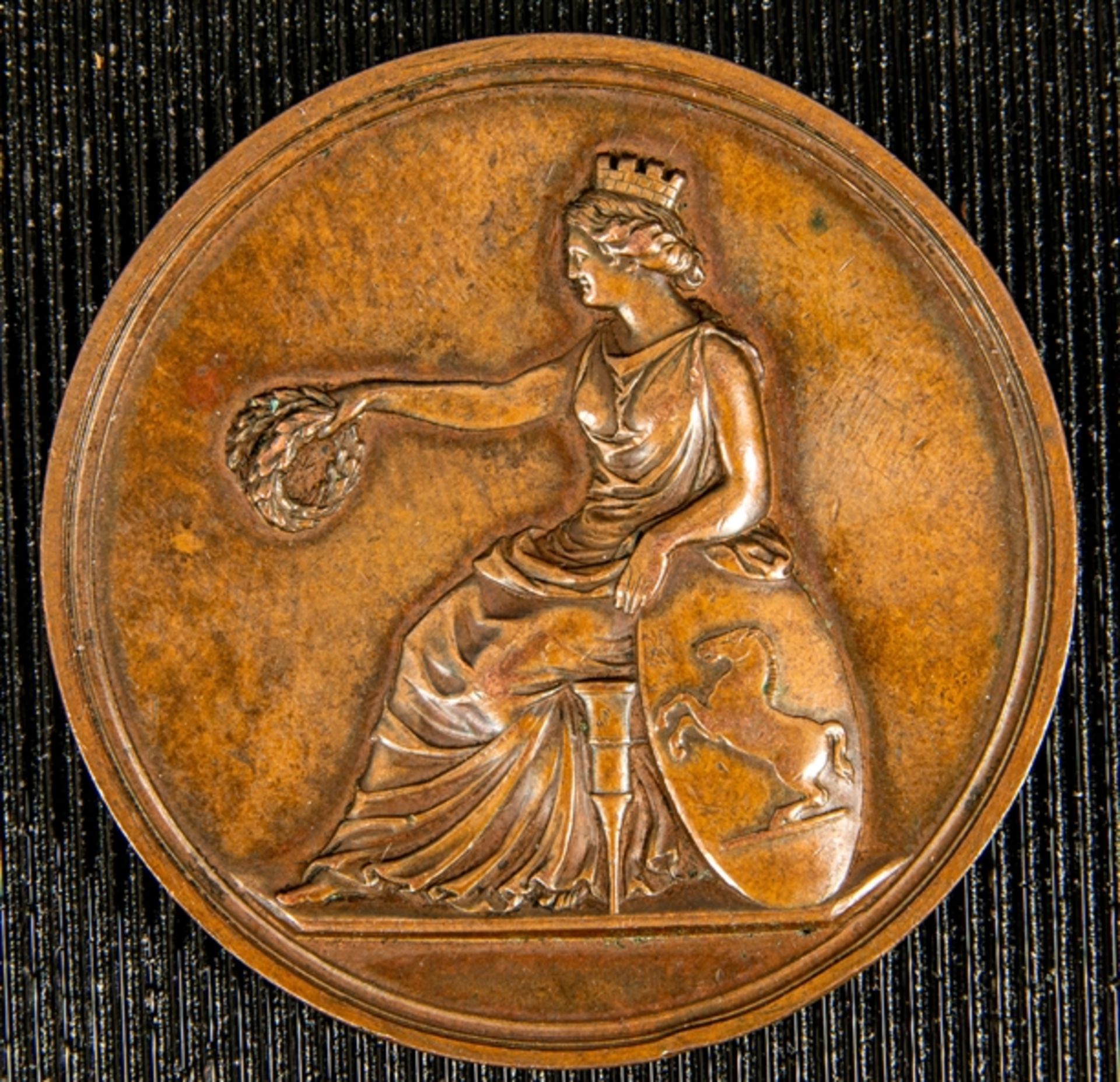 Medaille des Gewerbevereins Hannover von 1850; Bronze, Durchmesser ca. 5,3 cm.