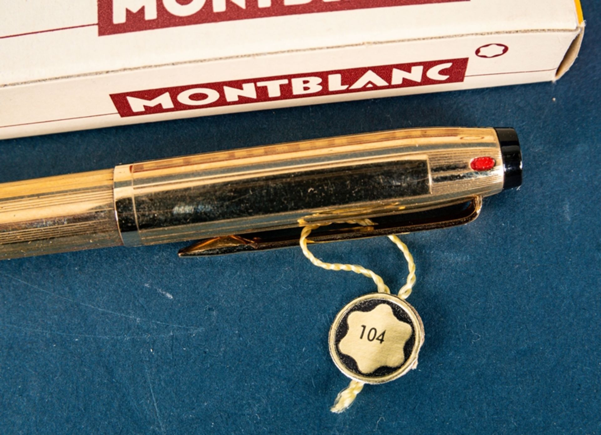 MONTBLANC PIXOMAT 4farbiger Kugelschreiber, vergoldetes Gehäuse, Länge ca. 13,2 - Bild 3 aus 5
