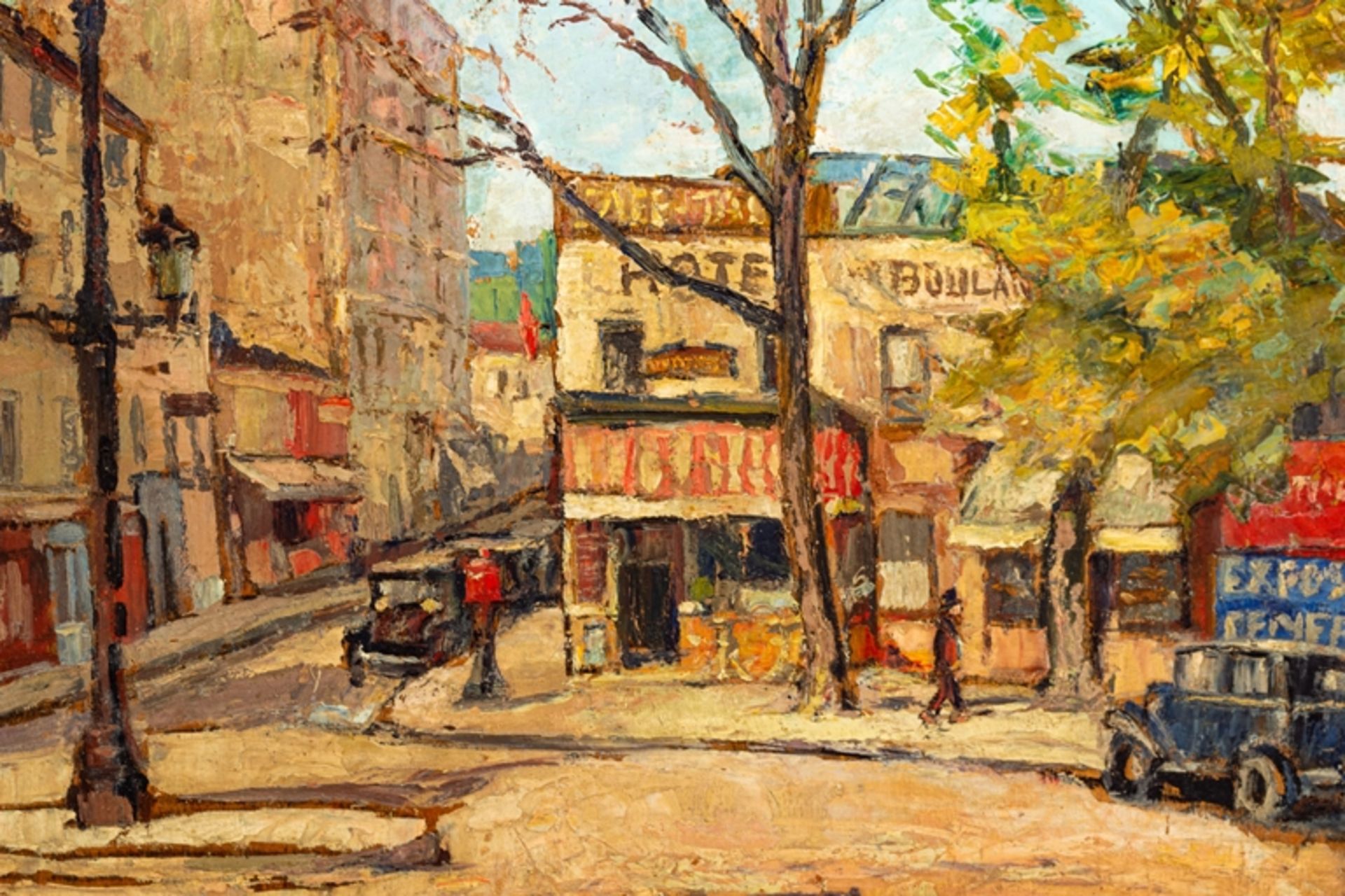 "Le Pont de Grenelle" (Paris) - Unsigniertes Gemälde, wohl der 1930er/40er Jahr - Image 3 of 7