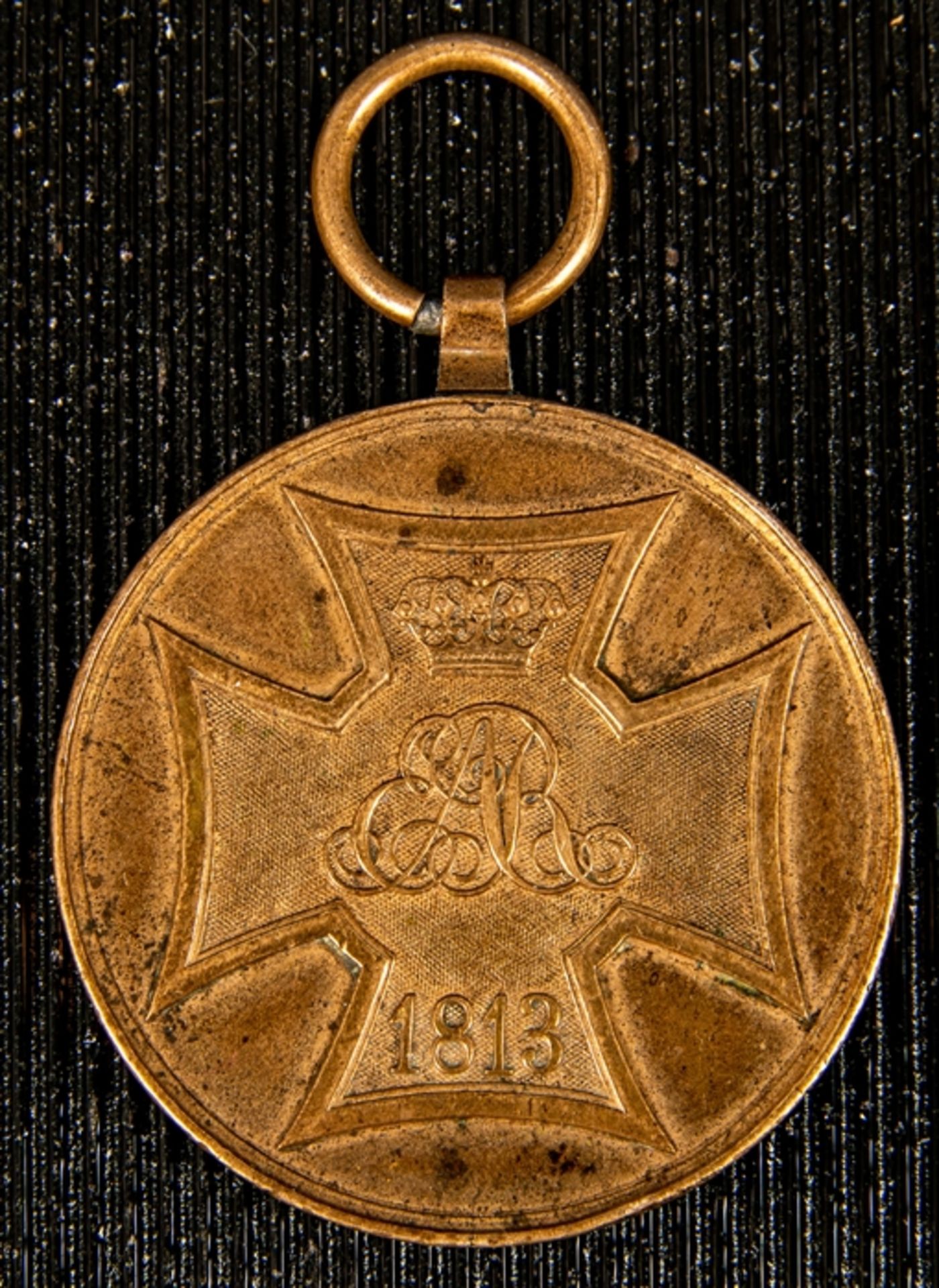 Kriegsgedenkmünze für die Freiwilligen von 1813 (Befreiungskriege), verliehen v - Image 2 of 2