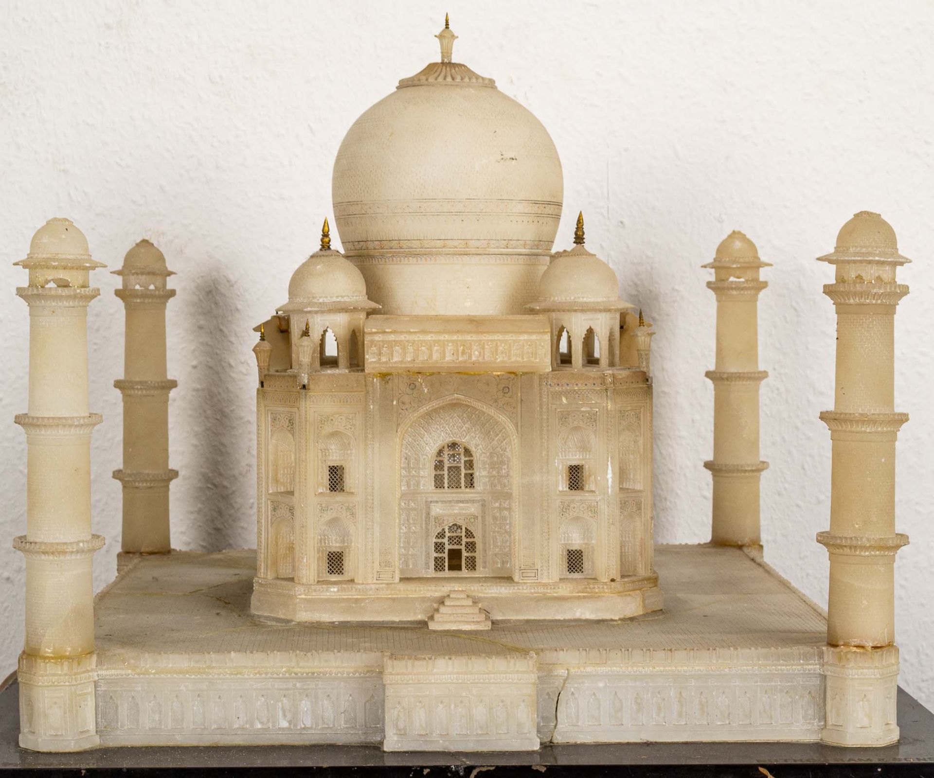 Seltenes Tischmodell des "TAJ MAHAL" (Tadsch Mahal), Agra/Indien um 1880/90, Al - Bild 3 aus 23