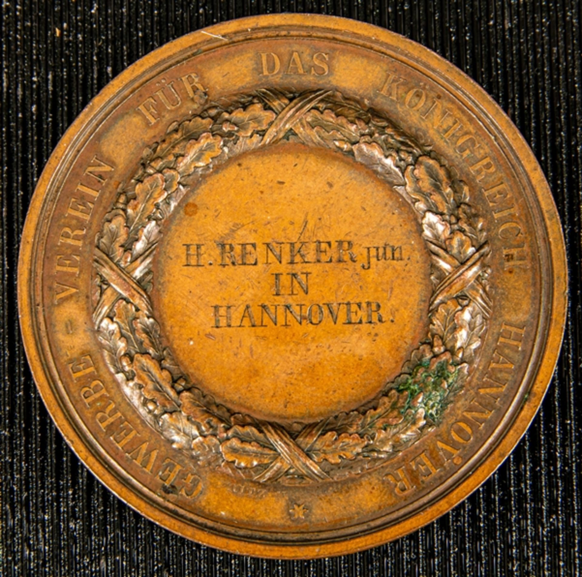Medaille des Gewerbevereins Hannover von 1850; Bronze, Durchmesser ca. 5,3 cm. - Image 2 of 8