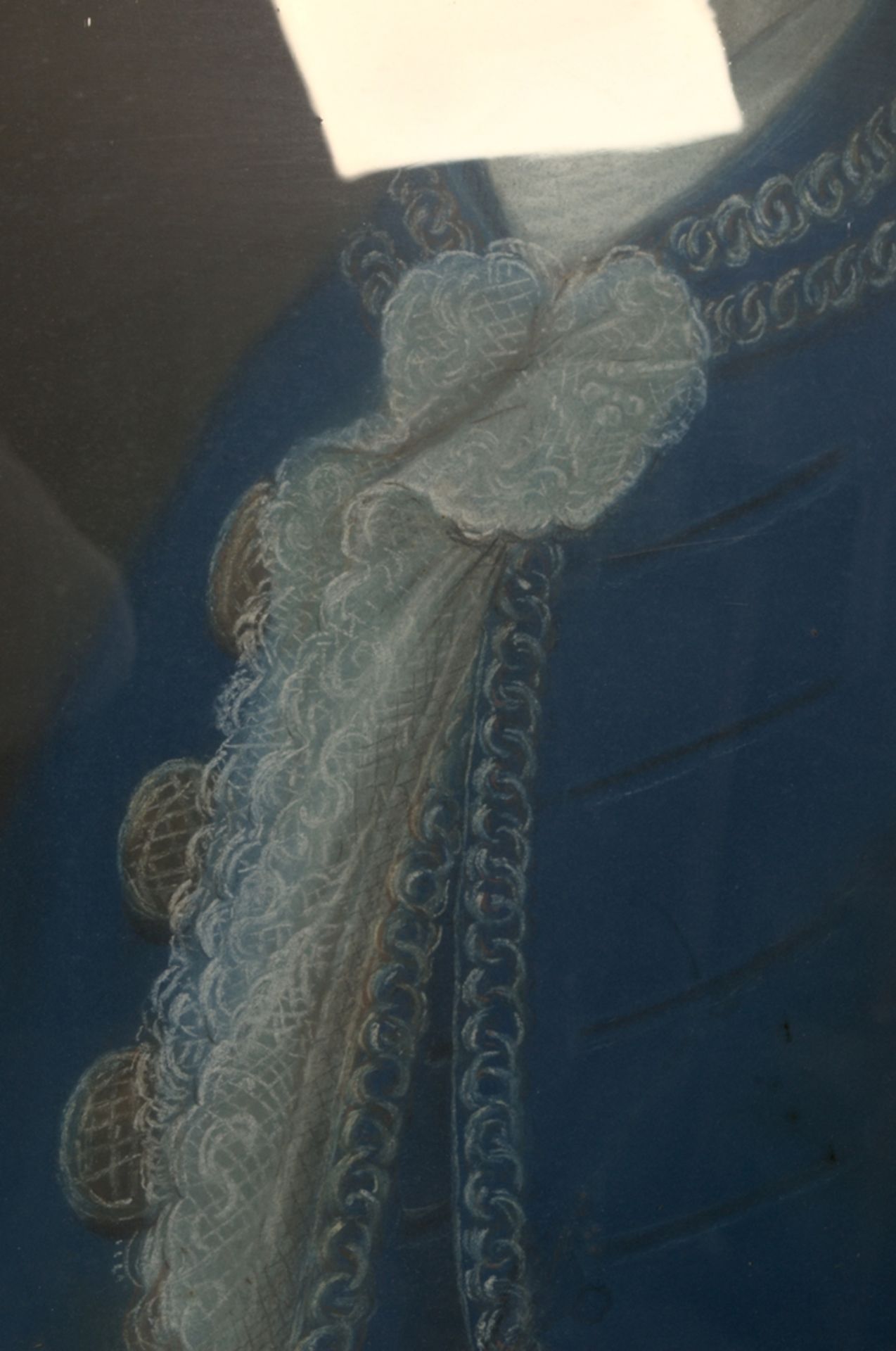 "Der blaue Onkel" - Fein und detailreich ausgeführtes Pastell eines elegant gek - Image 9 of 17