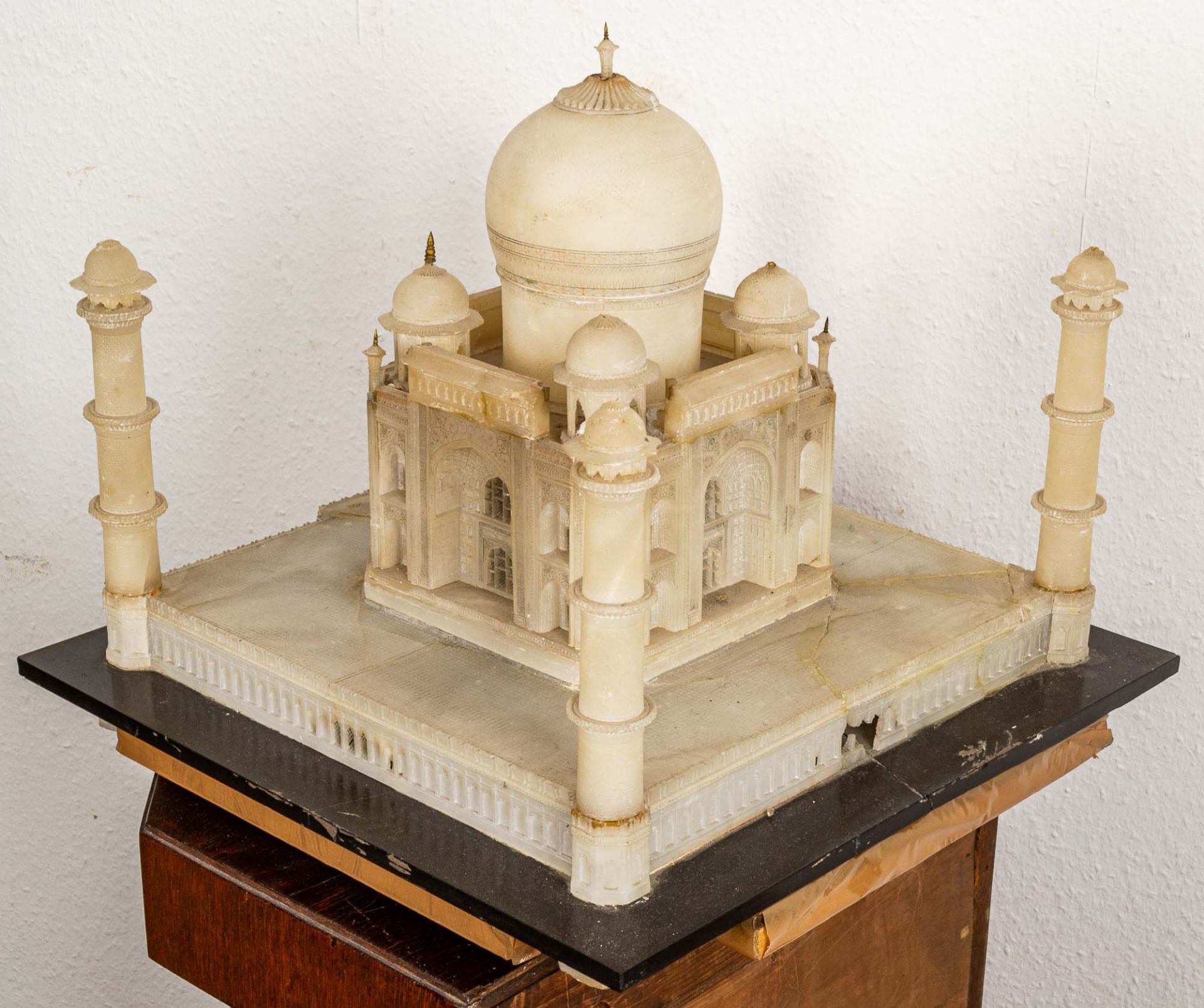 Seltenes Tischmodell des "TAJ MAHAL" (Tadsch Mahal), Agra/Indien um 1880/90, Al - Bild 21 aus 23