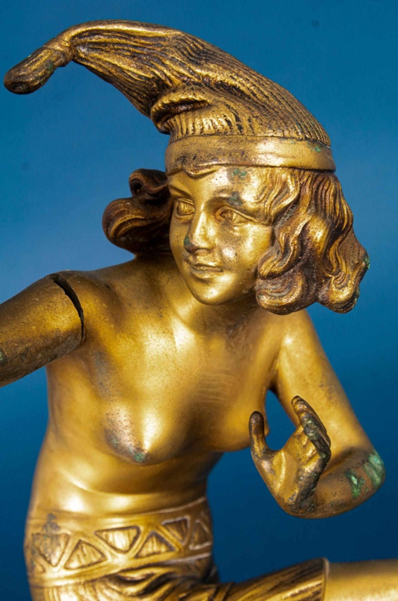 CLOWNTANZ" - Bronzefigur des Prof. Otto Poertzel (Scheibe/Thüringen 1876 - 1963 - Image 10 of 20