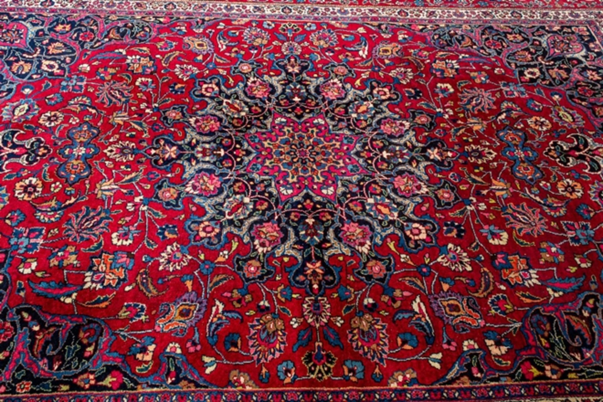 Mesched, iranischer Orientteppich, ca. 266 x 385 cm, guter, unperfekter Erhalt. - Image 11 of 11