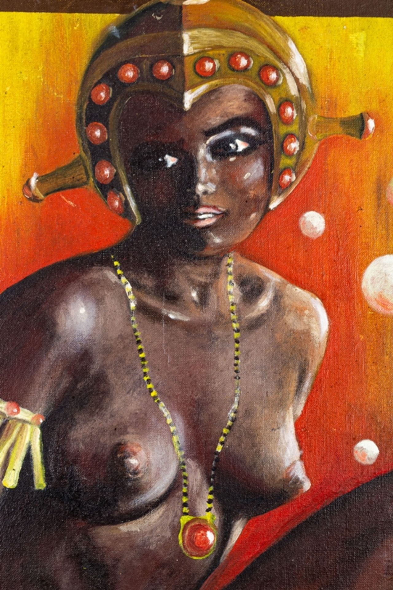 "Afrikanische Schönheit - Göttin der Lava", gemalt von Roland Schultz in Fanadi - Image 5 of 7