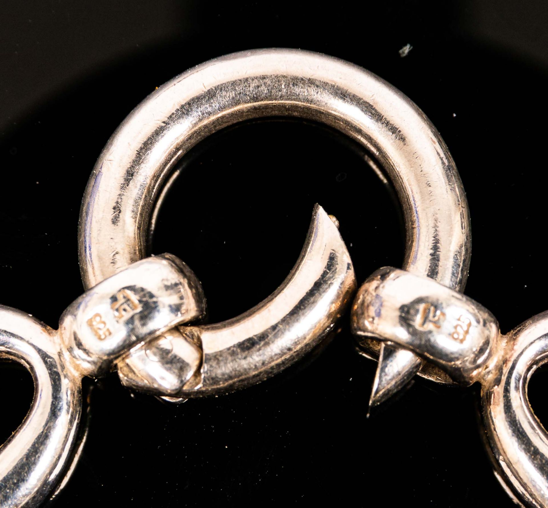 2teiliges 925er Sterlingsilber Schmuckset, bestehend aus 8gliedrigem Armband (L - Bild 4 aus 6