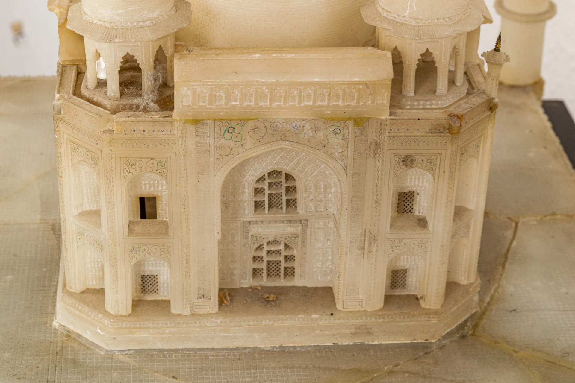 Seltenes Tischmodell des "TAJ MAHAL" (Tadsch Mahal), Agra/Indien um 1880/90, Al - Bild 23 aus 23
