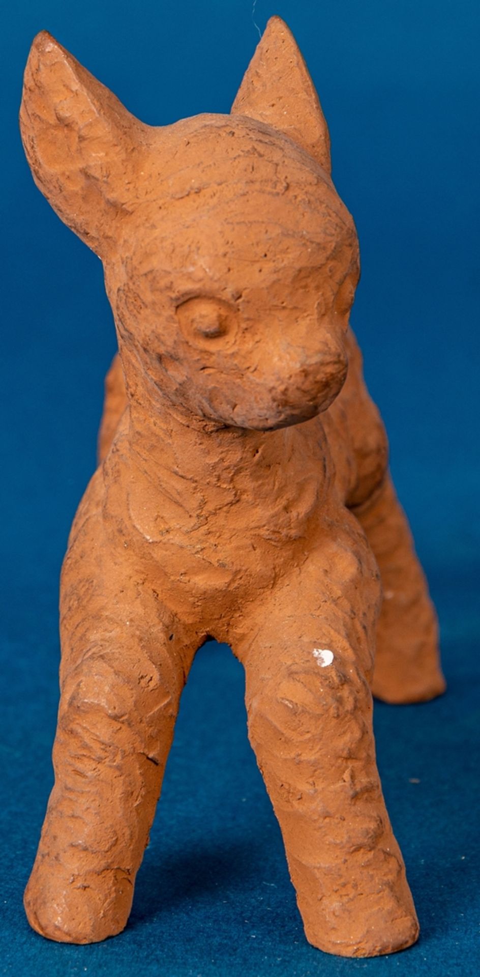 "Böckchen" - Keramik, rötlicher Scherben, Länge ca. 11,5 cm, ungedeutete Marke - Bild 8 aus 11
