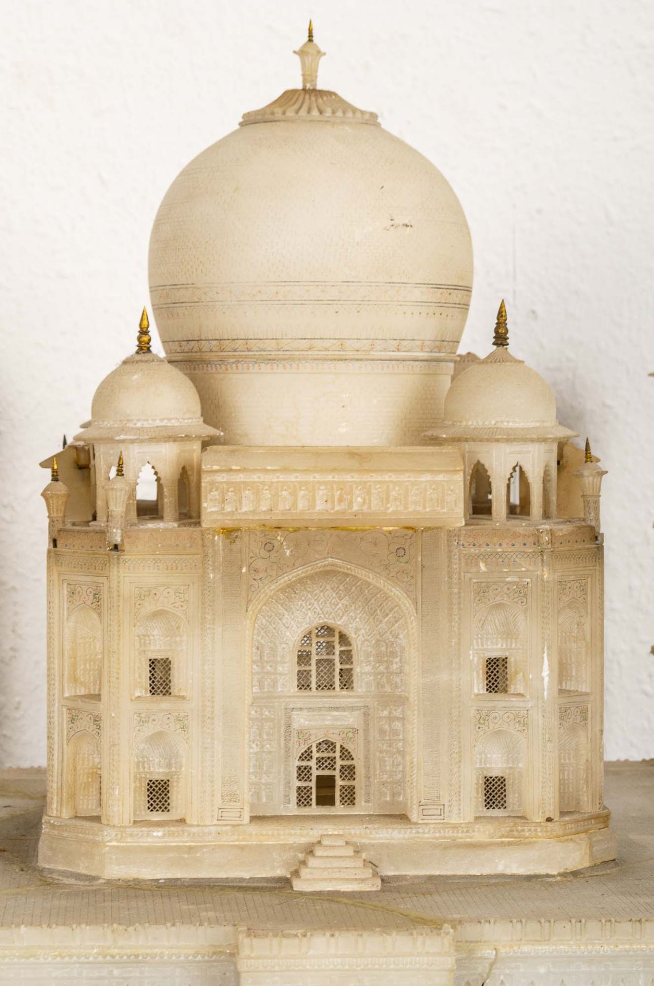 Seltenes Tischmodell des "TAJ MAHAL" (Tadsch Mahal), Agra/Indien um 1880/90, Al - Bild 4 aus 23