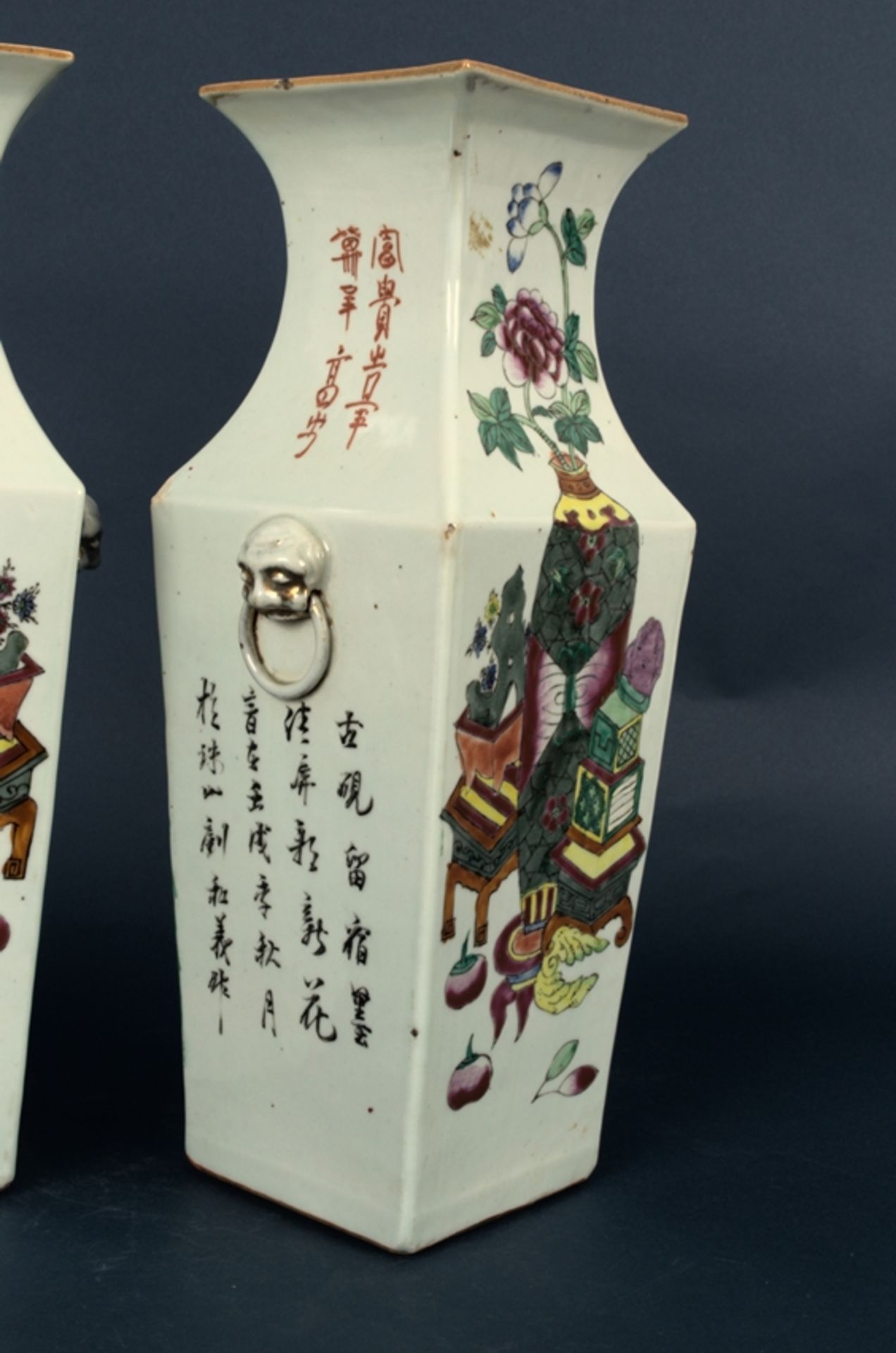 Paar antiker "Hochzeits"-Vasen, China Qing-Dynastie aus Regierungszeit des Kais - Image 15 of 34