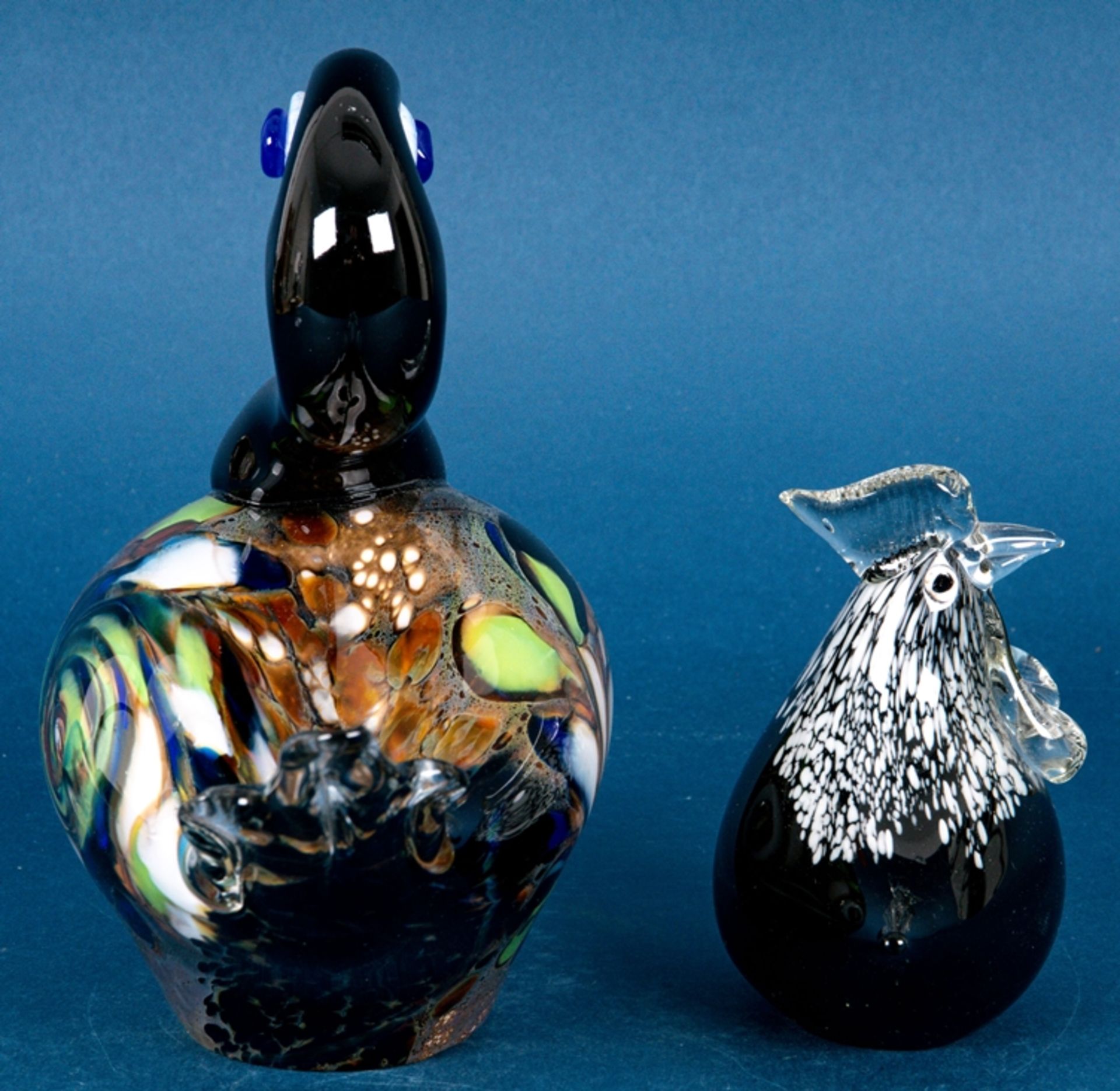 "Huhn & Ente" - zwei Glastiere, aus der 2. Hälfte des 20. Jhds., Huhn ca. 12,5 - Image 6 of 6