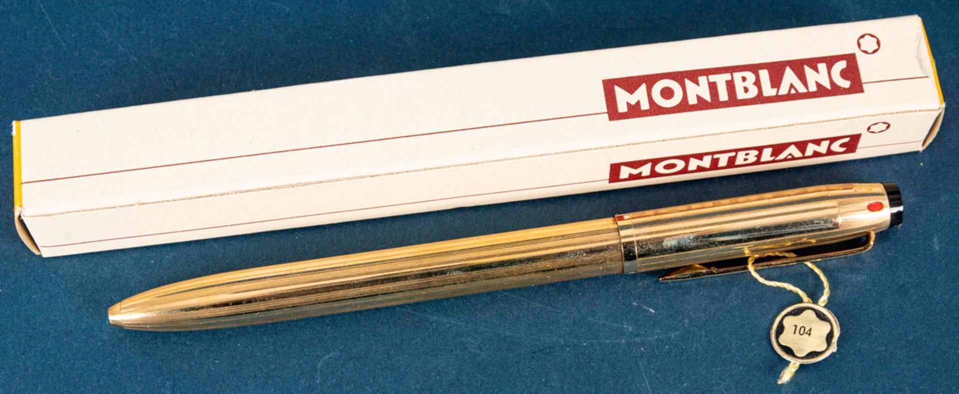 MONTBLANC PIXOMAT 4farbiger Kugelschreiber, vergoldetes Gehäuse, Länge ca. 13,2