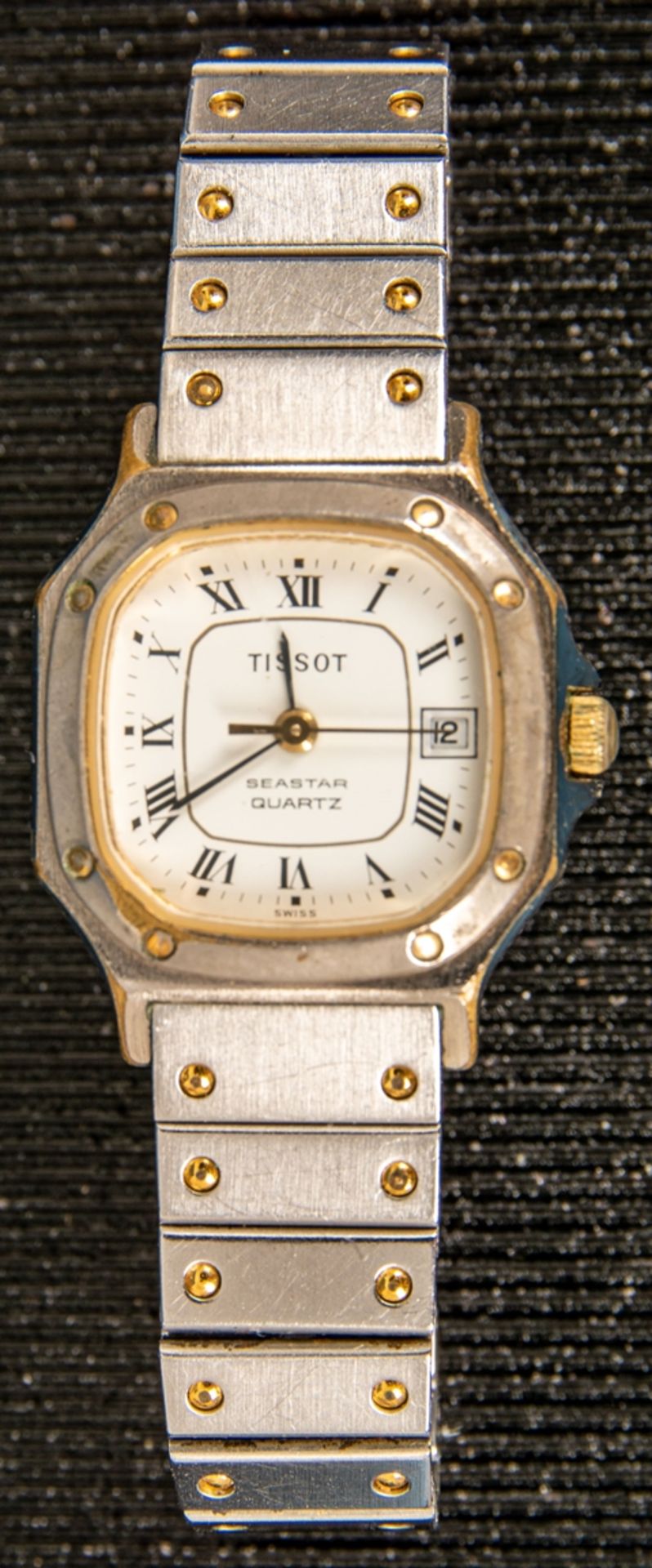 TISSOT - Damenarmbanduhr, Stahl/Gold, Quartzwerk ohne Funktion, weißes Ziffernb