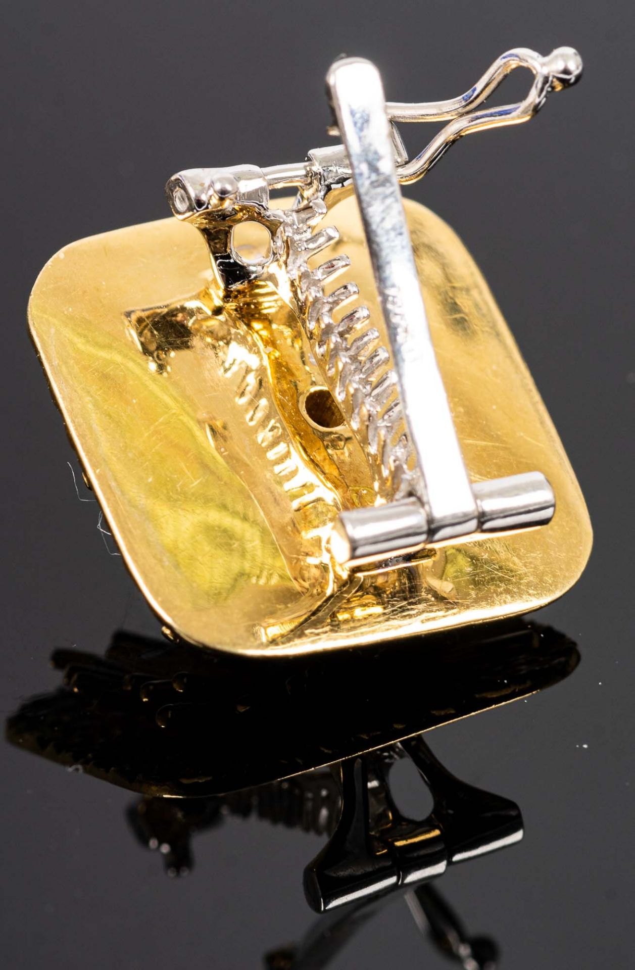 Elegante Perlenkette, einzeln geknotete Zuchtperlen, schwerer 750er Gelb- und W - Bild 5 aus 6