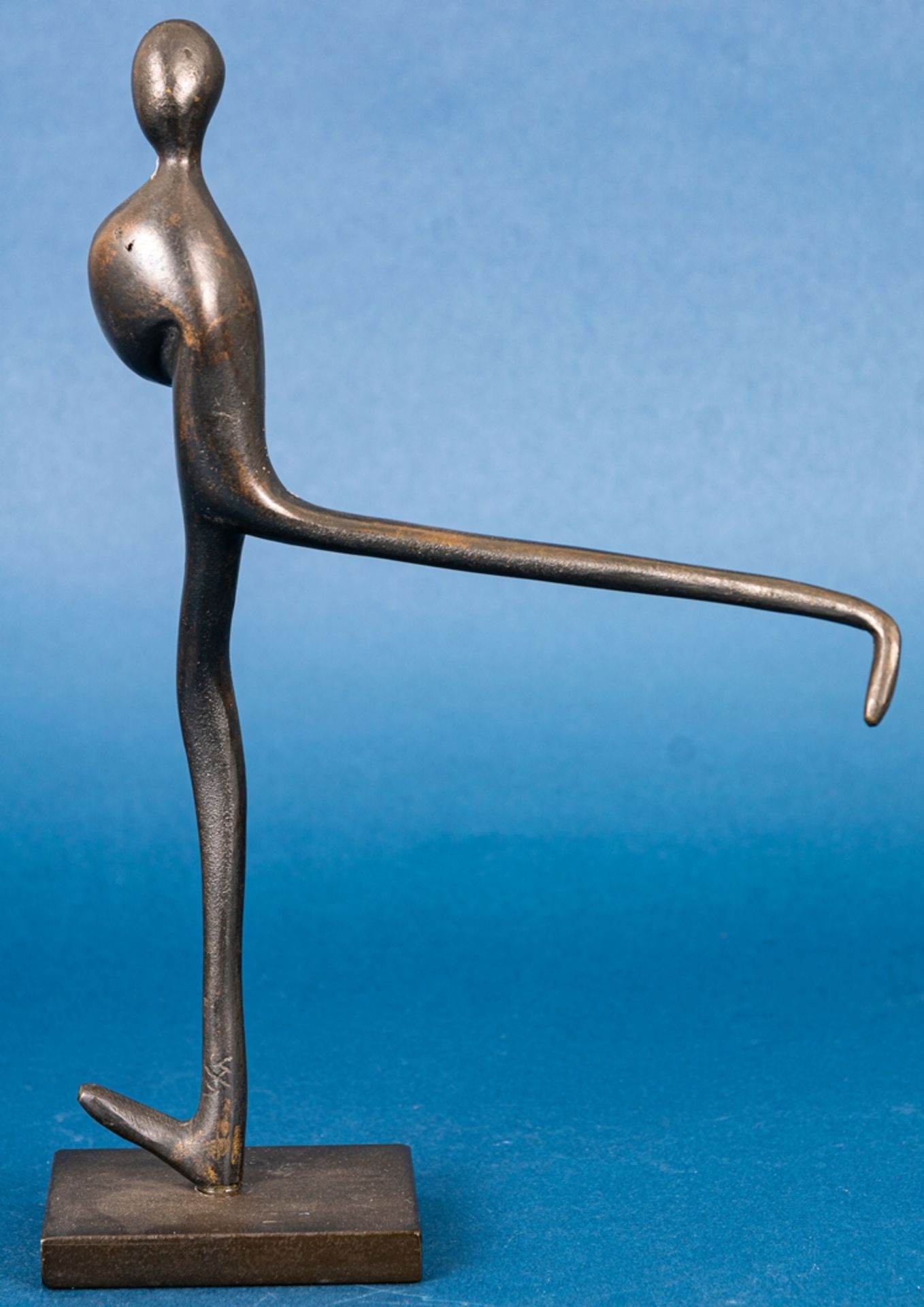 "EDO" - auf Podeste laufende modernisistische Figur "Läufer", Bronze braun pati - Image 4 of 13