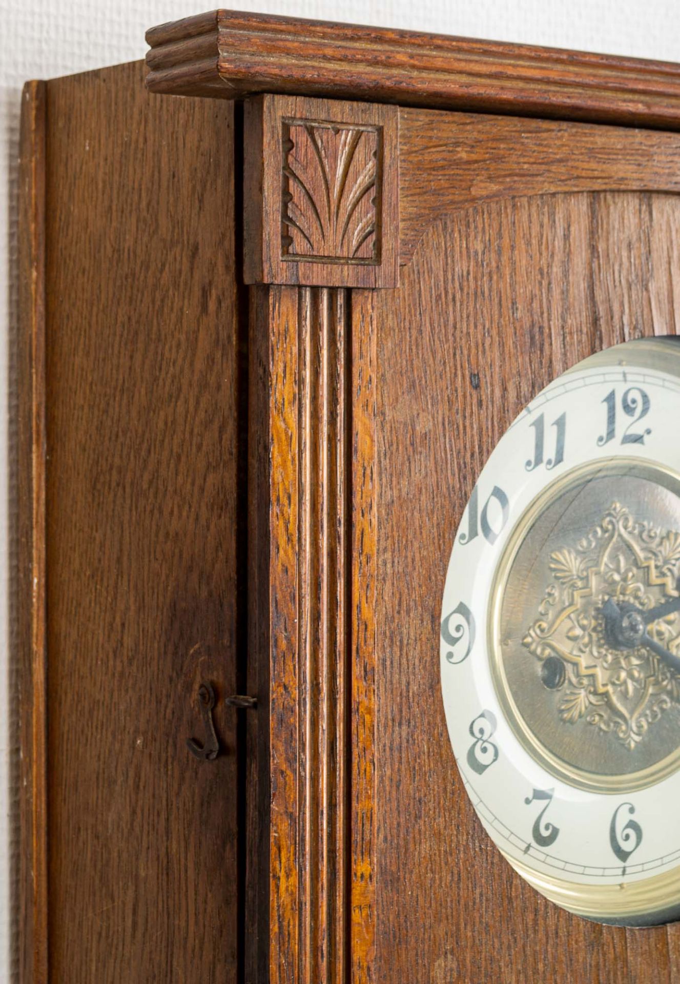 Antike Wanduhr, sog. Freischwinger der Marke "Pfeilkreuz", deutsch um 1900, Eic - Image 3 of 6