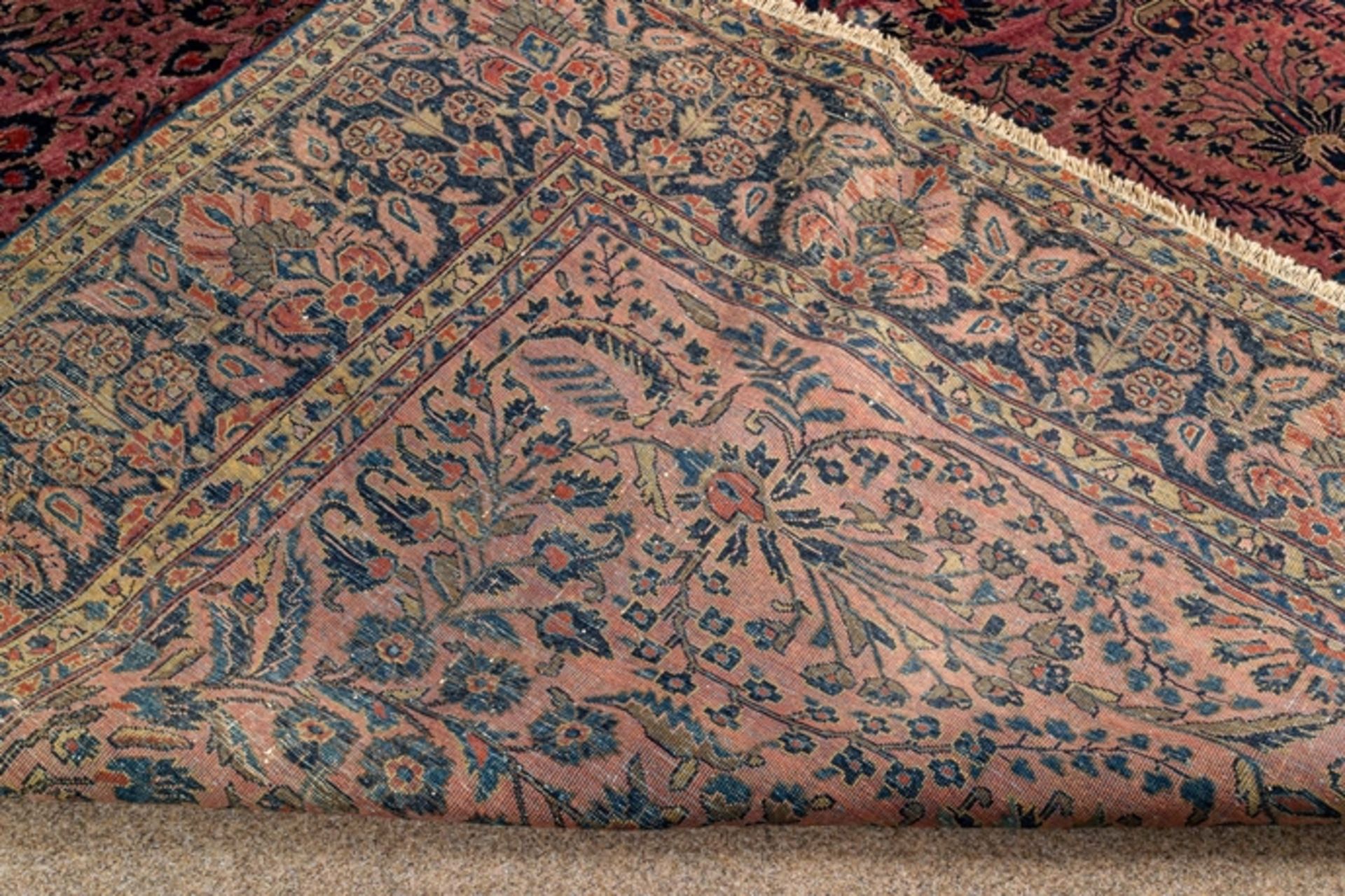 Antiker SAROUGH-Teppich, sog. "amerikanischer Sarough", ca. 266 x 348 cm, stärk - Bild 12 aus 12