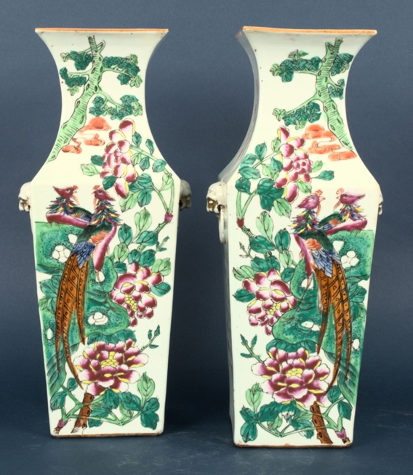 Paar antiker "Hochzeits"-Vasen, China Qing-Dynastie aus Regierungszeit des Kais - Image 8 of 34