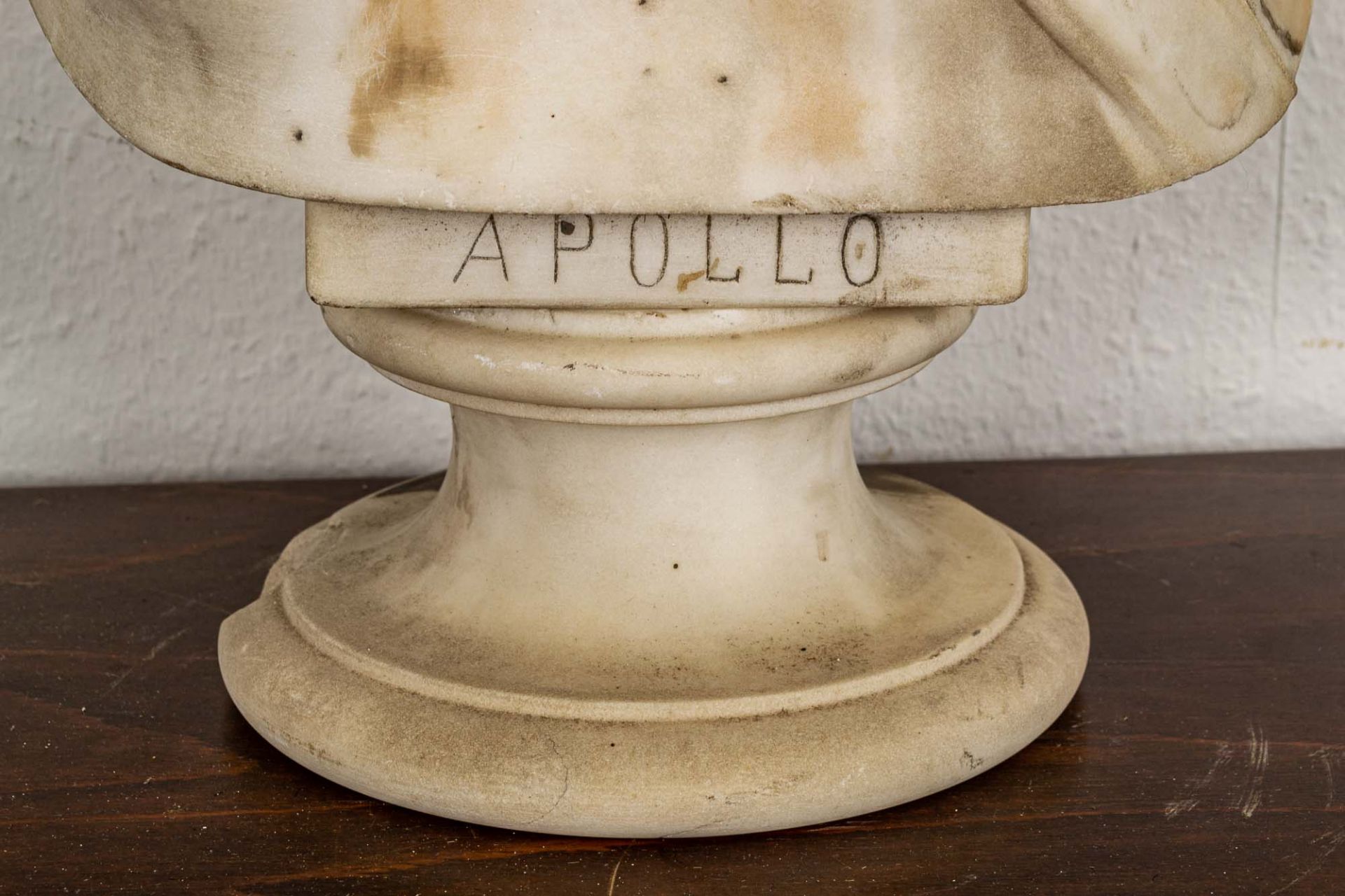 "APOLLO"; antike Marmorbüste des Gottes Apollo von Belvedere, Italien Ende 19. - Image 3 of 19