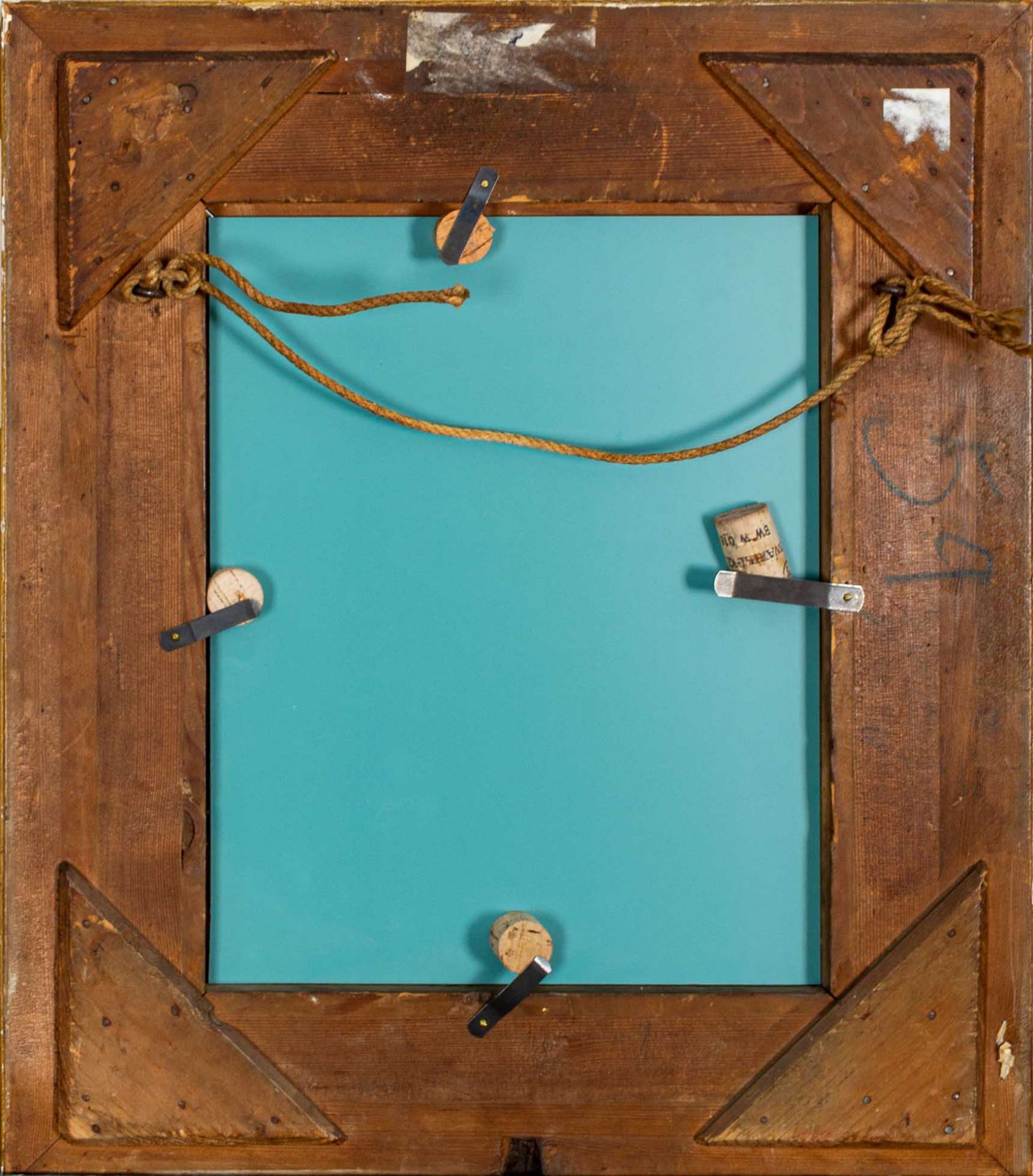 Kleiner Spiegel, Historismus Stuckbilderrahmen mit nachträglich eingefügtem bel - Bild 2 aus 3