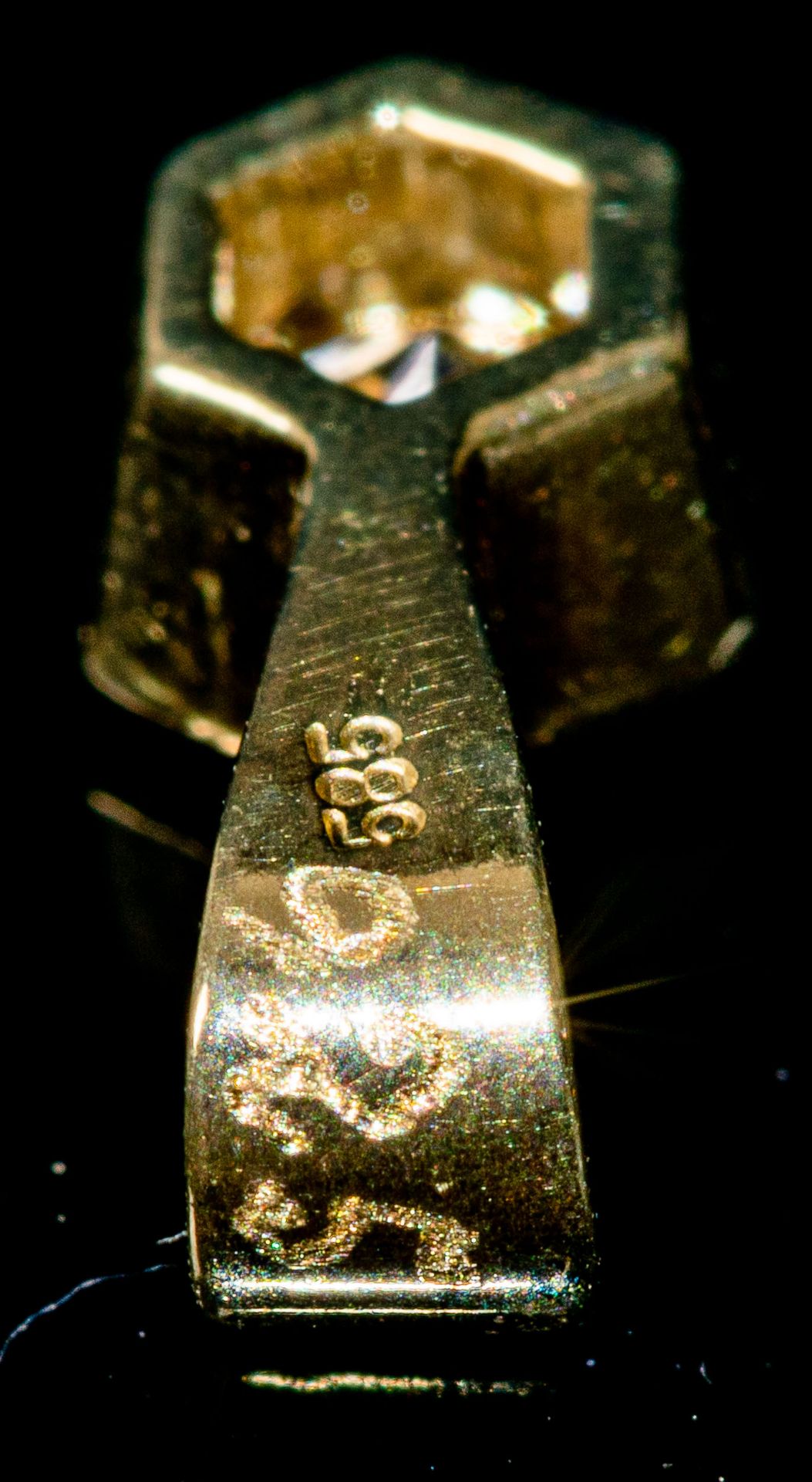 Eleganter hochfeiner 585er Gelbgold - Kettenanhänger mit rund gefasstem Brillan - Image 9 of 9