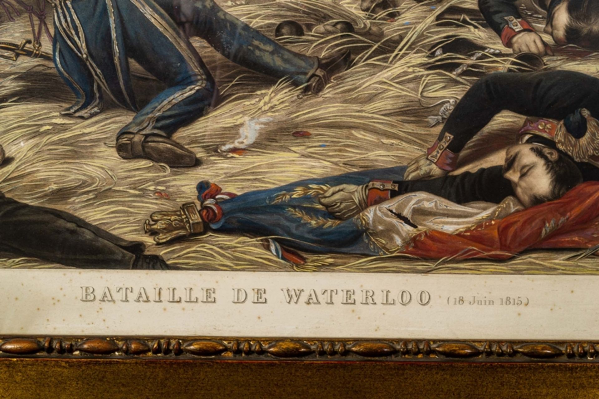 "Bataille de Waterloo" ( 18. Juin 1815); großer dekorativer hinter Glas gerahmt - Image 10 of 11