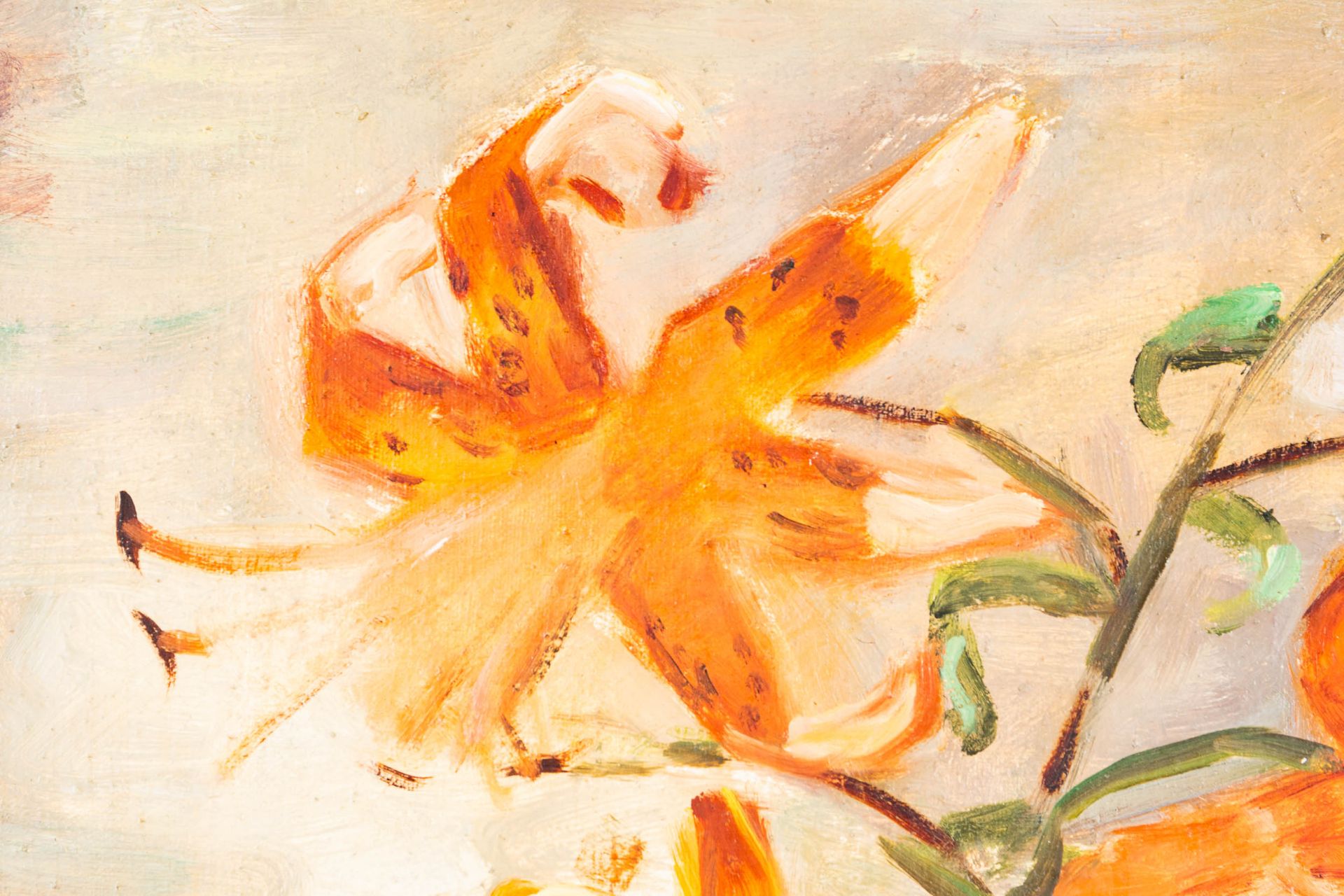 "Blumenstrauß in brauner Vase", unsigniertes Gemälde eines akademisch gebildete - Bild 7 aus 15