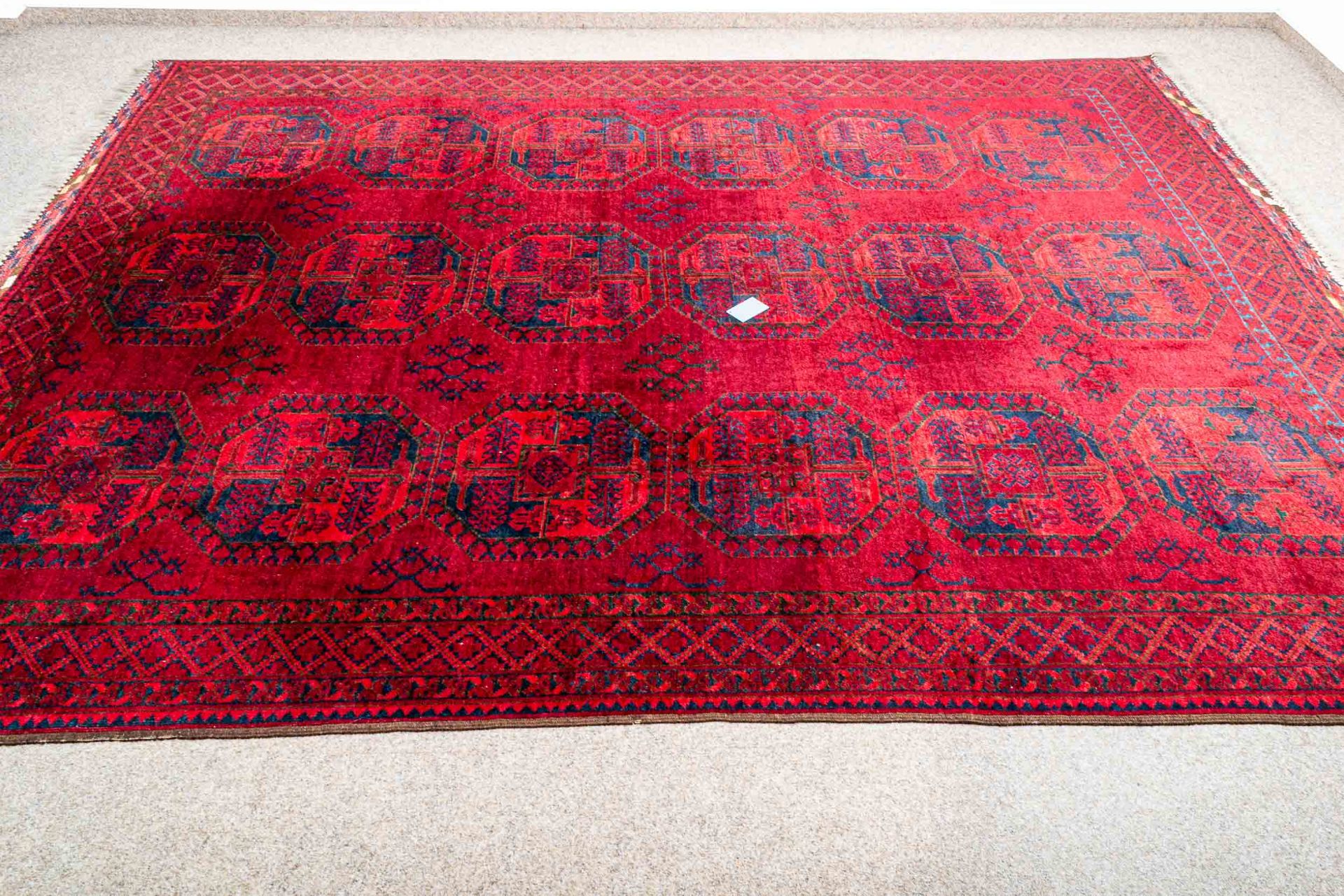 Großer Afghan - Teppich, stilisierter, geometrischer Dekor, ca. 320 X 245 cm. S - Bild 6 aus 12