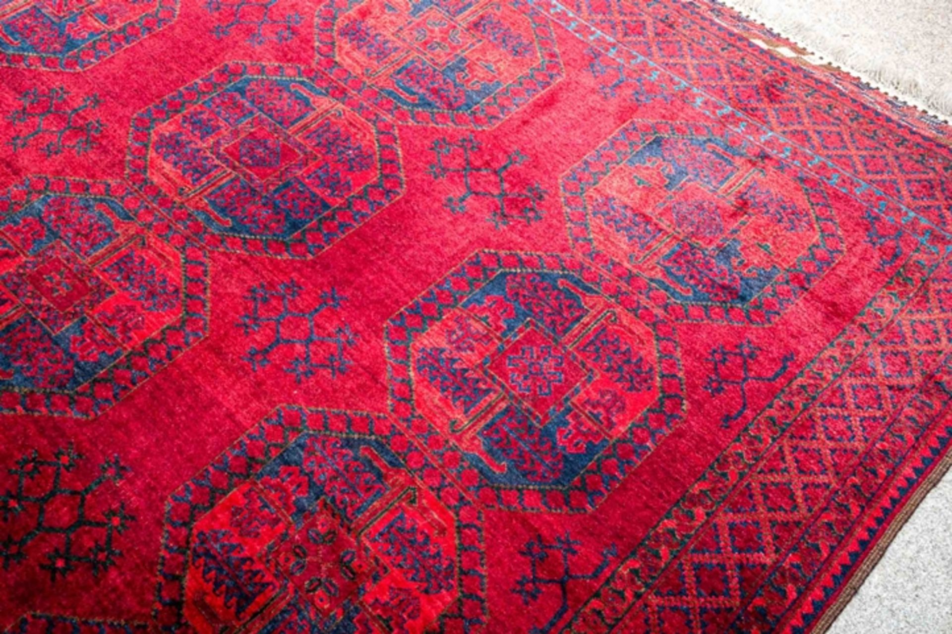 Großer Afghan - Teppich, stilisierter, geometrischer Dekor, ca. 320 X 245 cm. S - Bild 7 aus 12