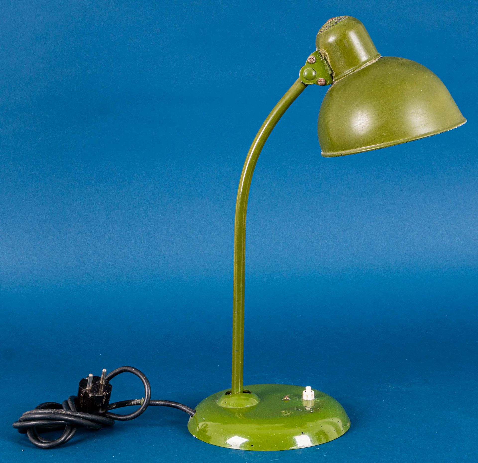 Original Kaiser I´DELL Schreibtischlampe, grünlackiertes (ehemals schwarzes) Me - Bild 2 aus 9