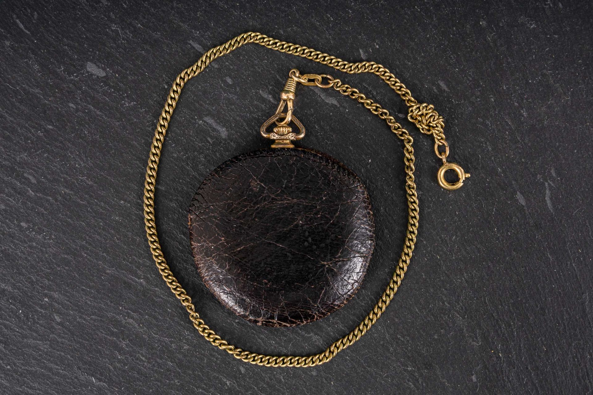 Antike Savonette - Herrentaschenuhr der 1930/ 40er Jahre. Flaches, vergoldetes