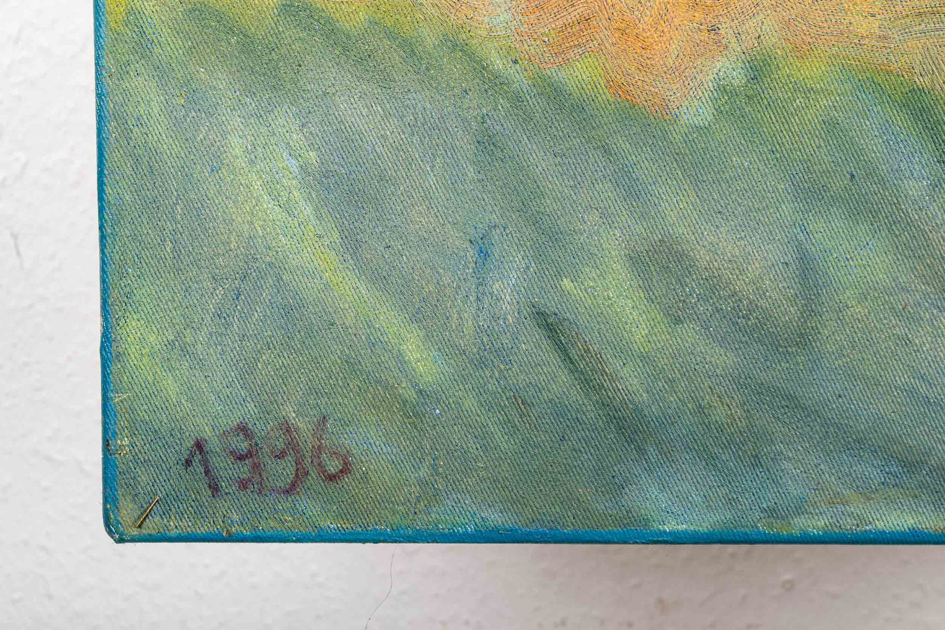 "Landschaft", Gemälde,Öl auf Leinwand, ca. 90 x 140 cm, signiert unten rechts " - Image 4 of 6