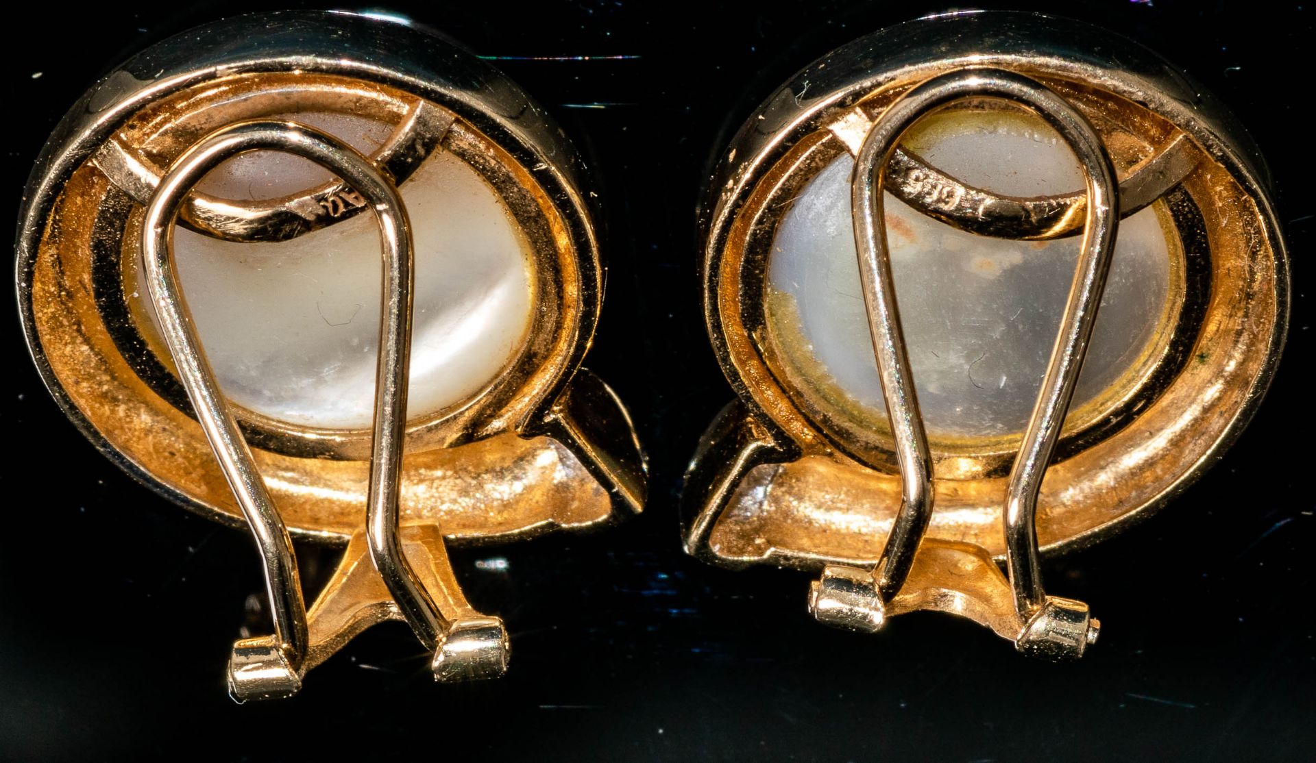 1 Paar Ohrclips aus dem Hause: Jens J. AAGAARD, ungepunzte 585 Gelbgoldfassung, - Image 5 of 11