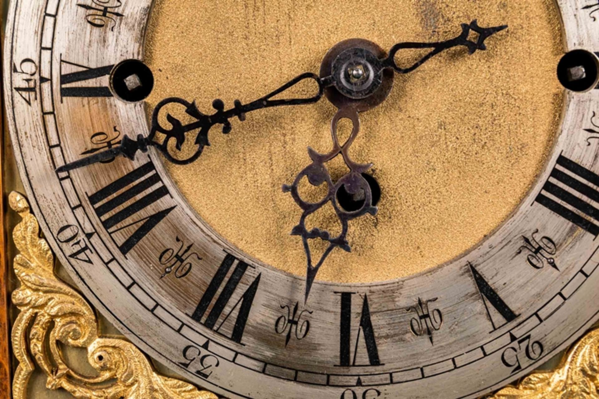 Große englische Kaminuhr, sogen. Bracket - Clock, Engl. um 1900/ 20. Massives E - Image 6 of 43