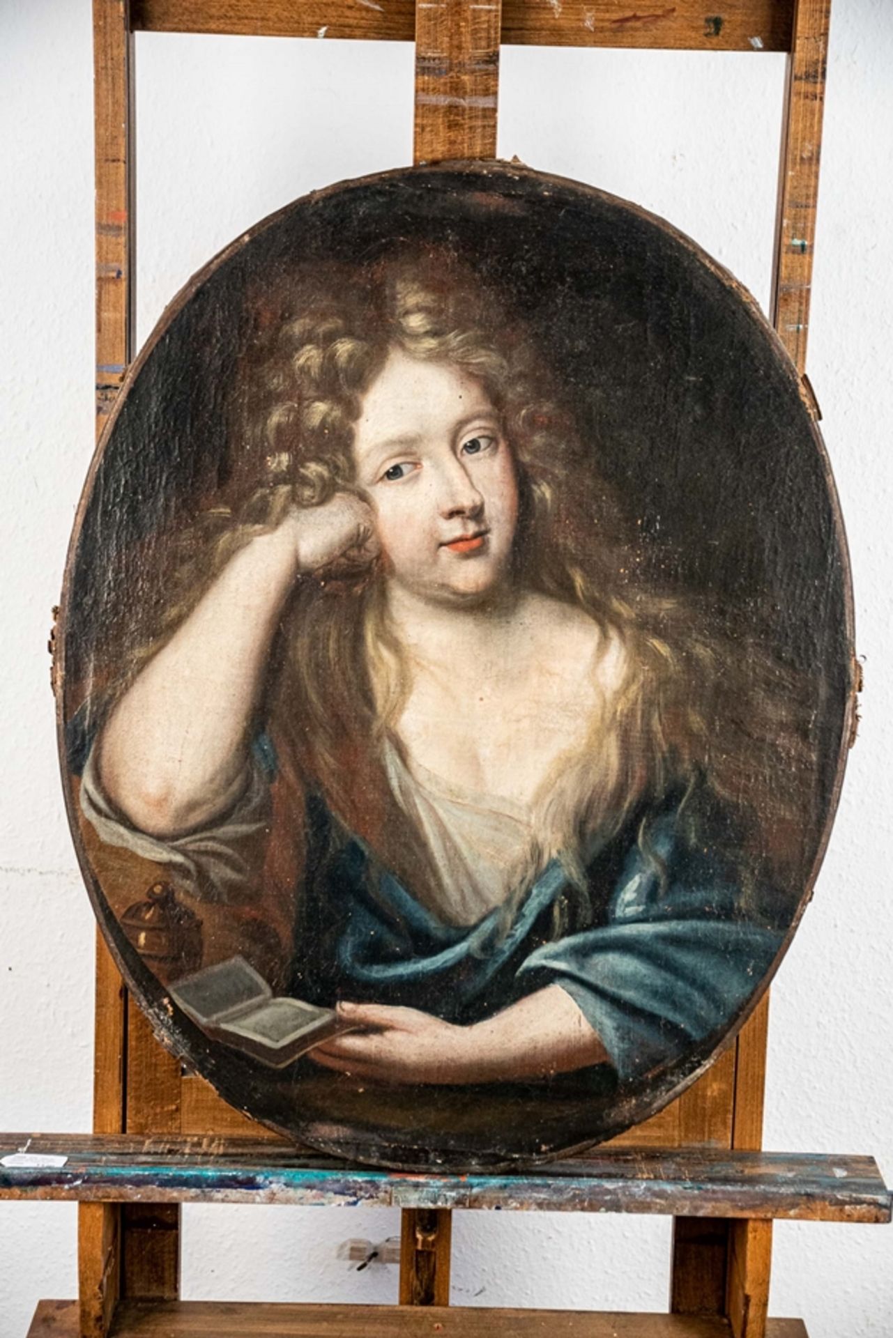 Großes ovales Portrait, Pierre Mignard ( Ä., Troyes 1612 - 1695 Paris) zuzuschr - Bild 39 aus 39