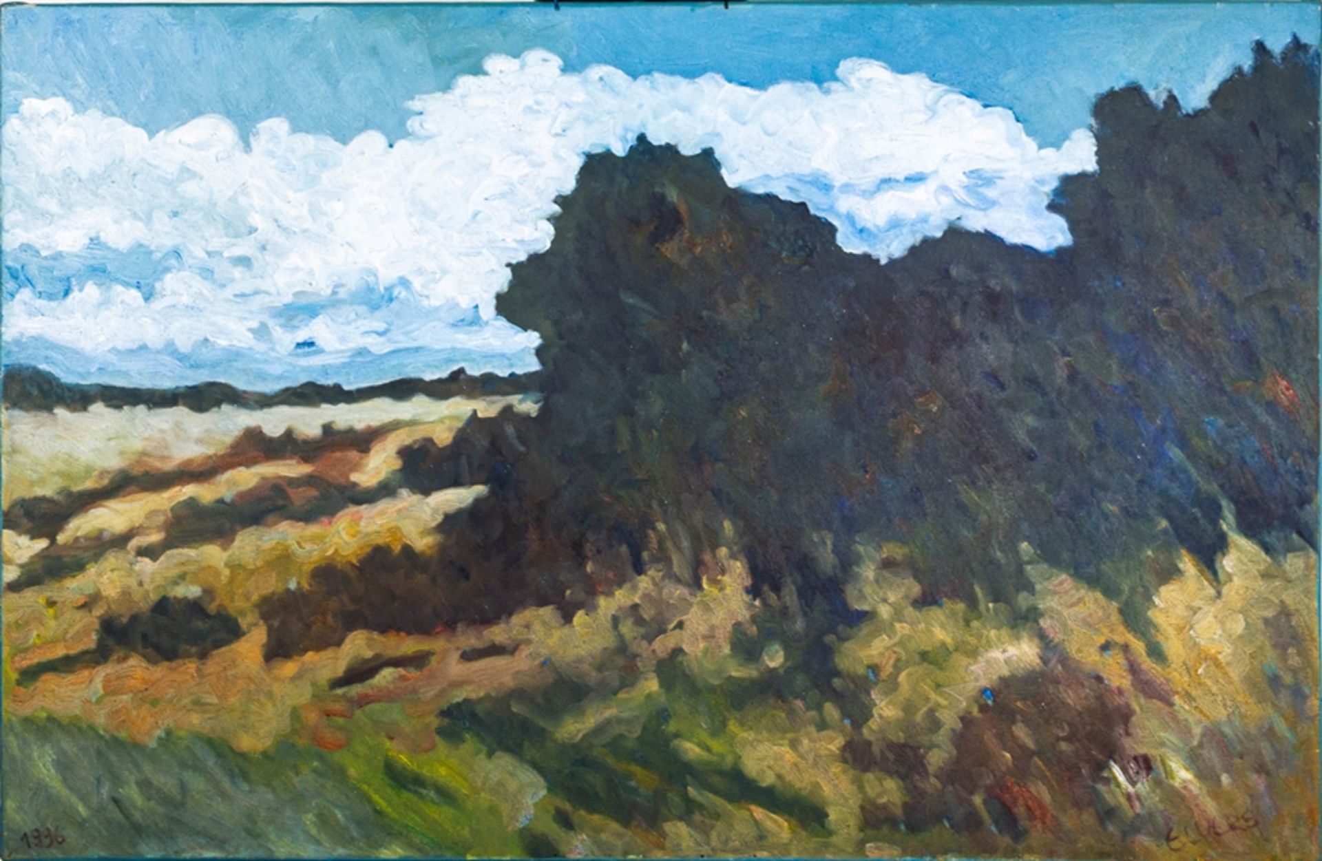 "Landschaft", Gemälde,Öl auf Leinwand, ca. 90 x 140 cm, signiert unten rechts "