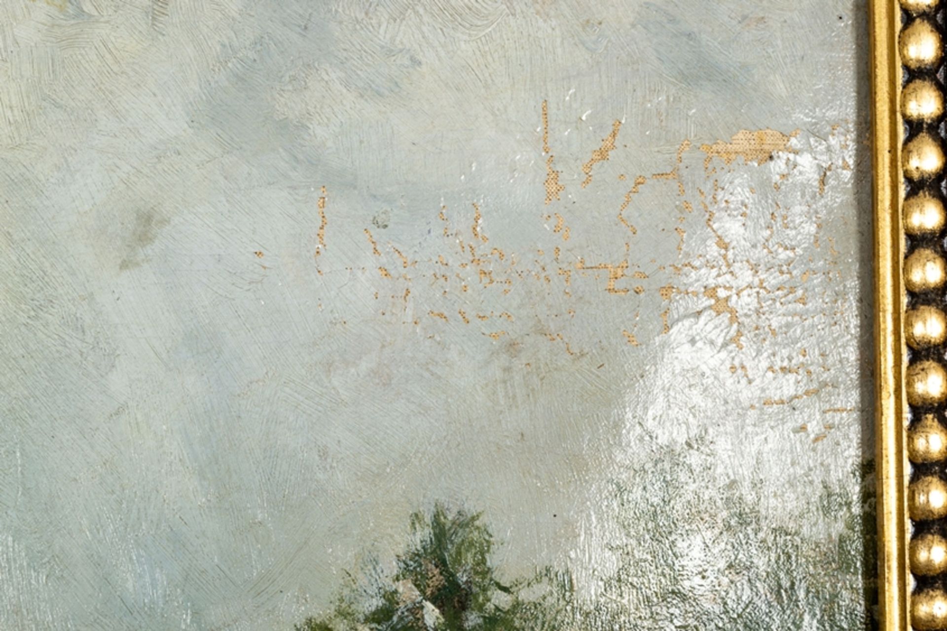 "Holländisches Städtchen mit Fußvolk" - Gemälde, Ö auf Leinwand, unten rechts m - Bild 9 aus 11