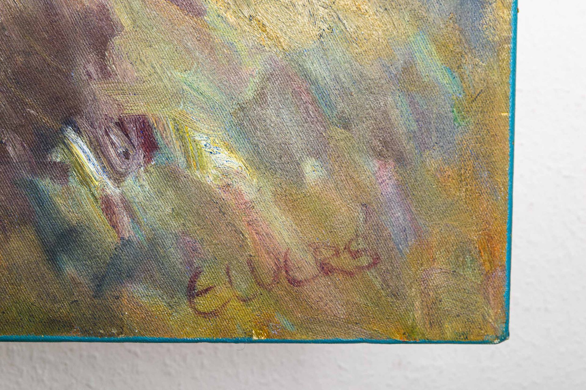 "Landschaft", Gemälde,Öl auf Leinwand, ca. 90 x 140 cm, signiert unten rechts " - Image 3 of 6