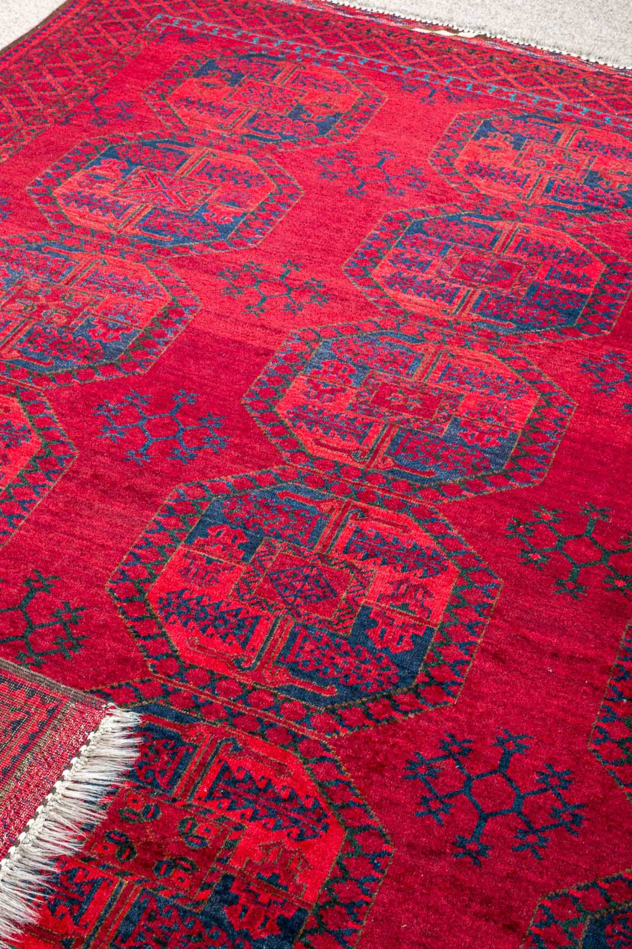 Großer Afghan - Teppich, stilisierter, geometrischer Dekor, ca. 320 X 245 cm. S - Bild 12 aus 12