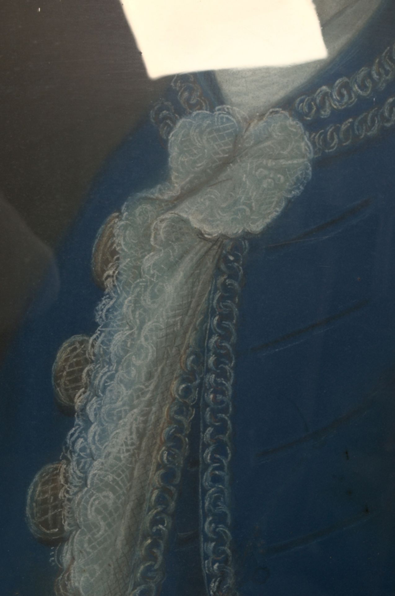 "Der blaue Onkel" - Fein und detailreich ausgeführtes Pastell eines elegant gek - Bild 9 aus 17