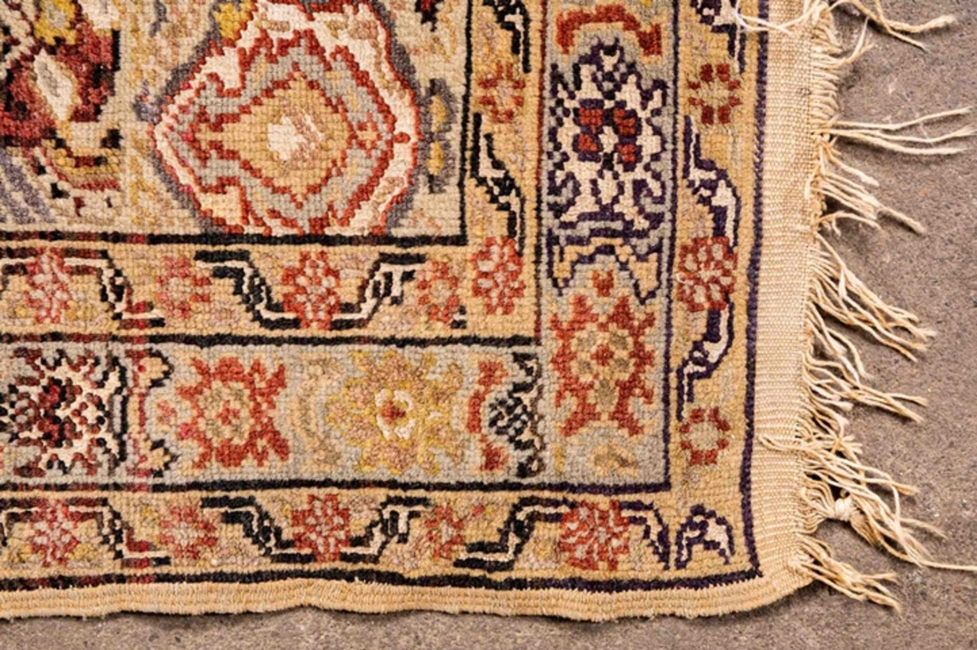 Gördes Antik aus West - Anatolien, Ende 19. Jhdt., Schafschurwolle auf Baumwoll - Image 8 of 10