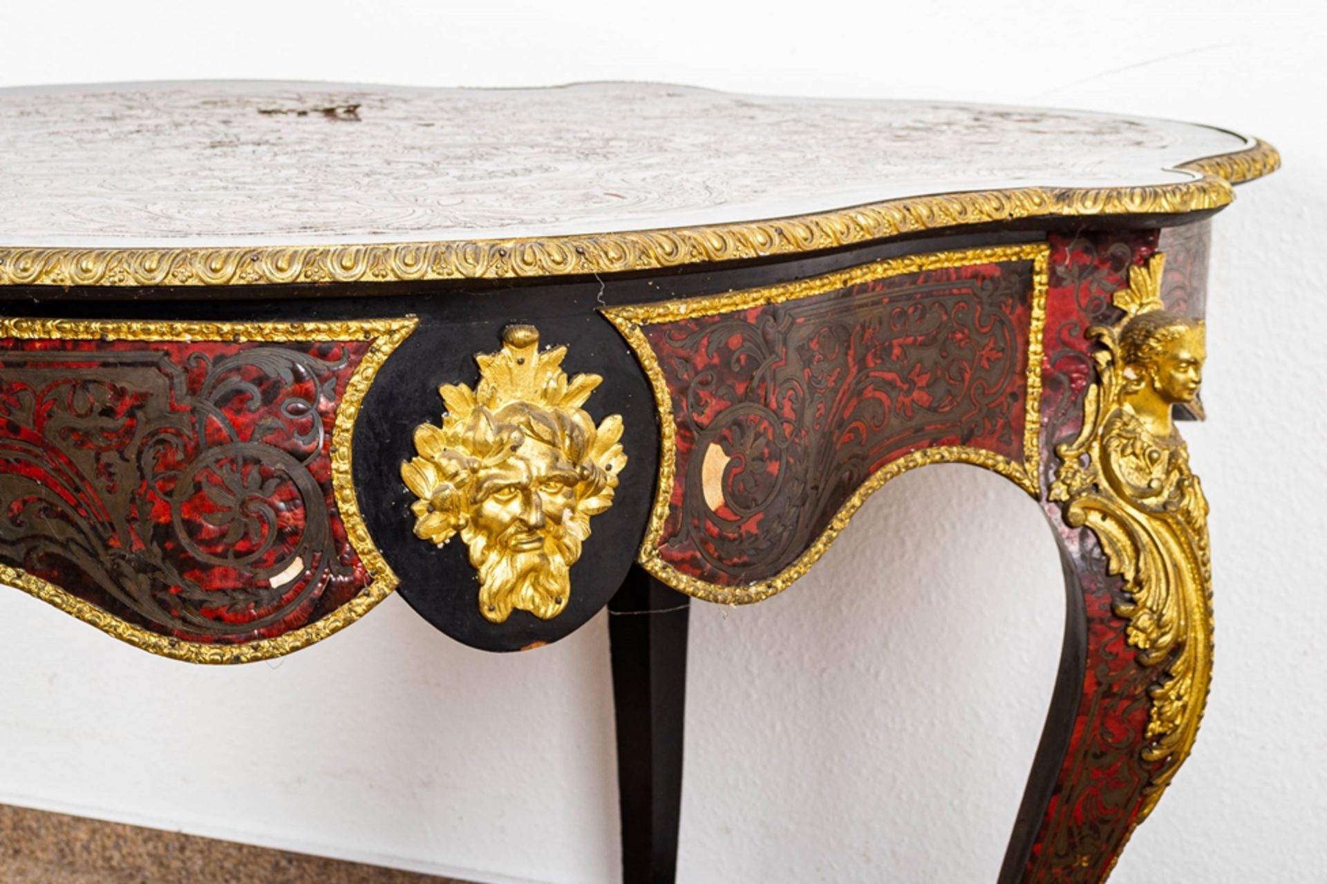 Prächtiger ovaler Salontisch/ Schreibtisch/ Mitteltisch, Frankreich, Napoleon I - Bild 14 aus 32