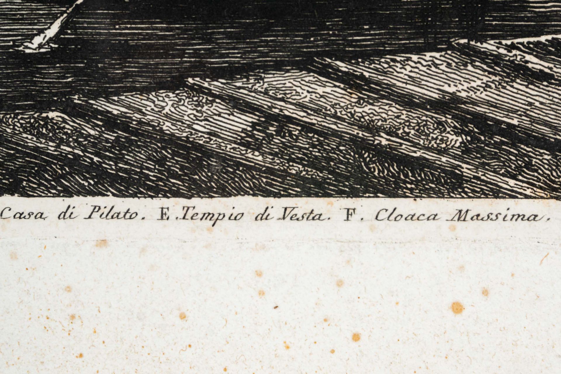 "Veduta Del Ponto Rotto" - Roma 1822. Hinter Glas gerahmte Radierung des Luigi - Image 14 of 16