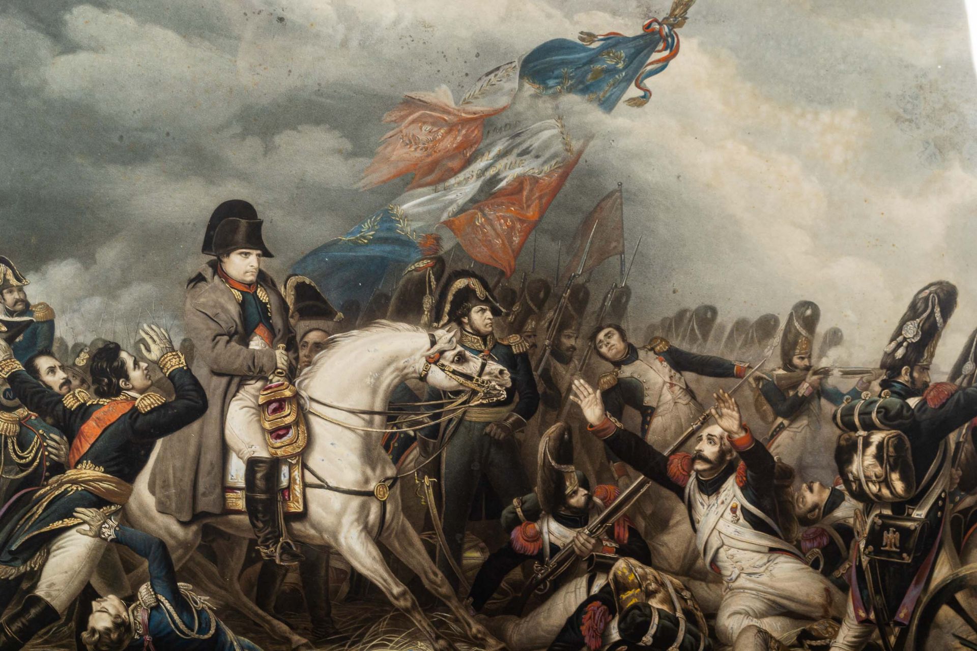 "Bataille de Waterloo" ( 18. Juin 1815); großer dekorativer hinter Glas gerahmt - Image 3 of 11