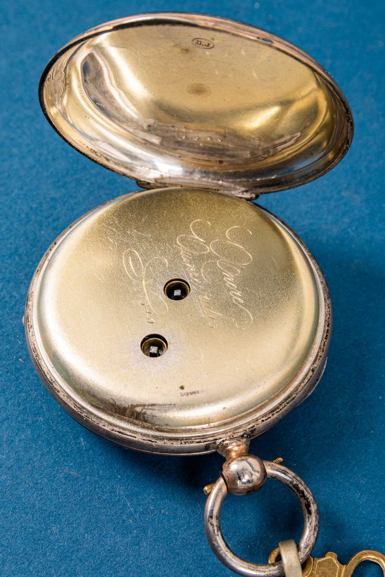 2 antike Taschenuhren mit Schlüsselaufzug, 1 Gehäuse in Silber, beide um 1900, - Image 15 of 21